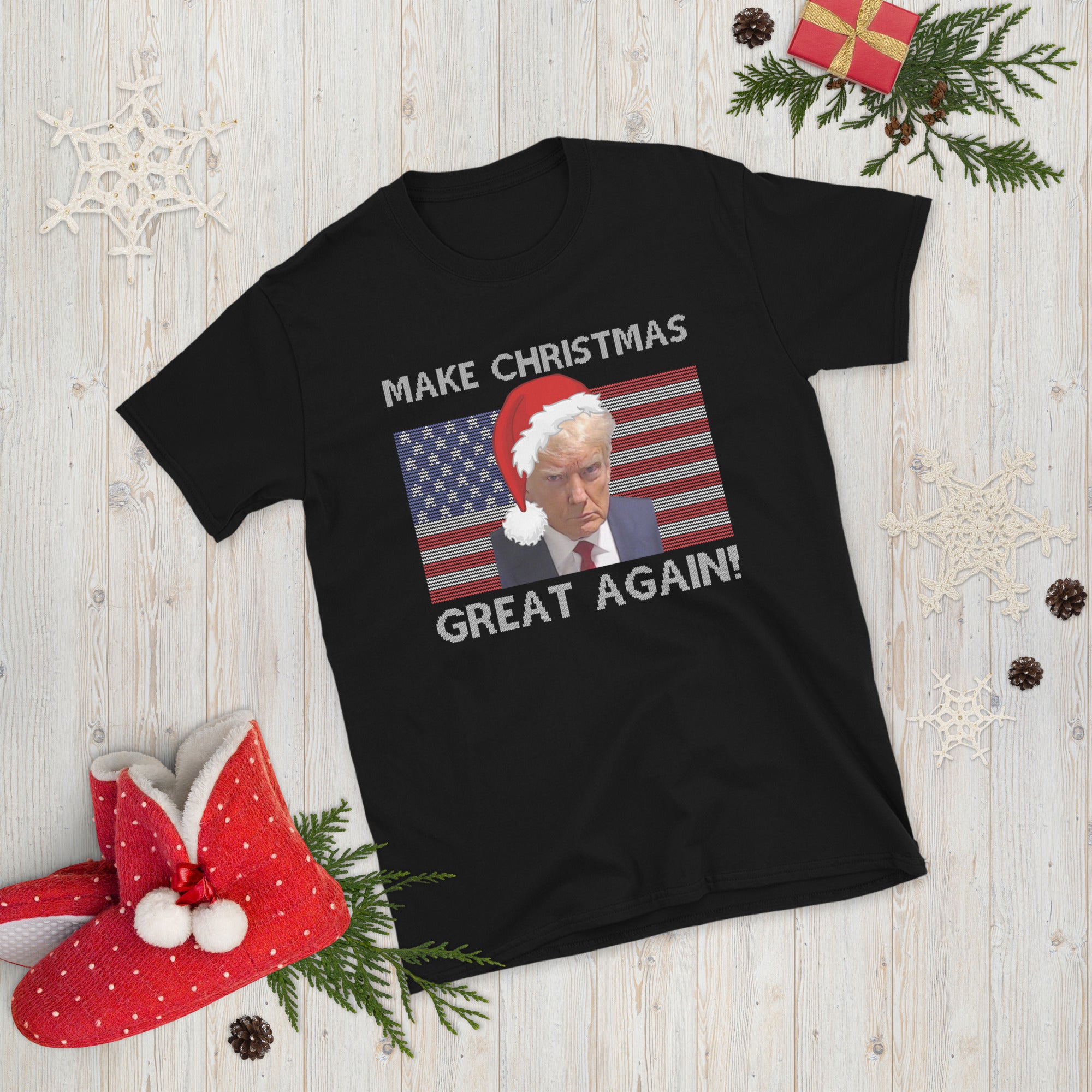 Make Christmas Great Again, Funny Donald Trump Santa Xmas Ugly Christmas Shirt, Trumpmugshot Shirt, Republican Dad Gifts, Xmas Trump Tee - Madeinsea©