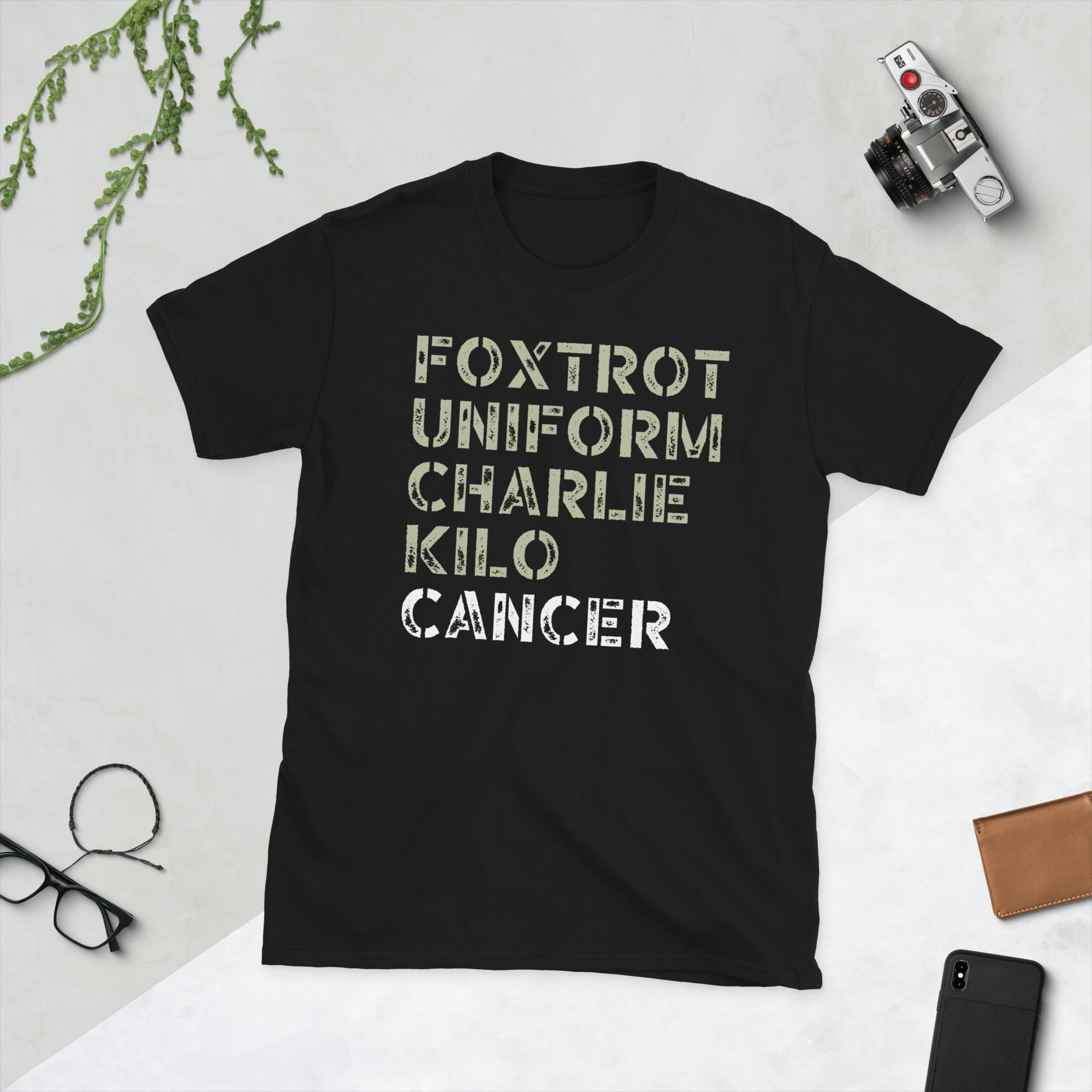 Foxtrot Uniform Charlie Kilo Cancer, Fuck Cancer Shirt, Cancer Awareness Shirt, Military Camo Tshirt, Cancer Survivor T-Shirt, Cancer Gifts - Madeinsea©