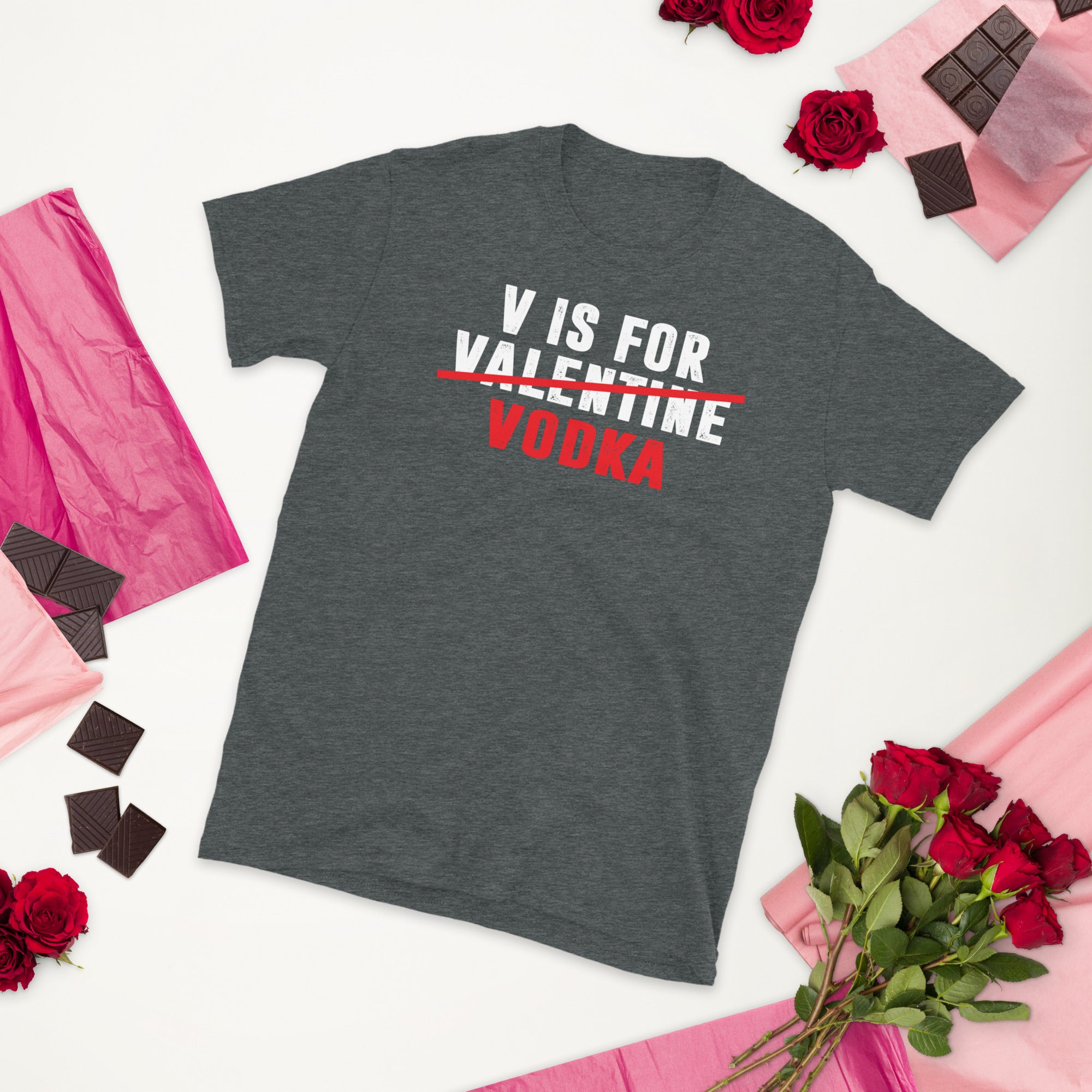 V is for Vodka Shirt, Valentines Day Shirt, Valentines Day Gifts, Funny Valentine TShirt, Single Woman T Shirt, Vodka Shirt, Vodka Lover Tee - Madeinsea©