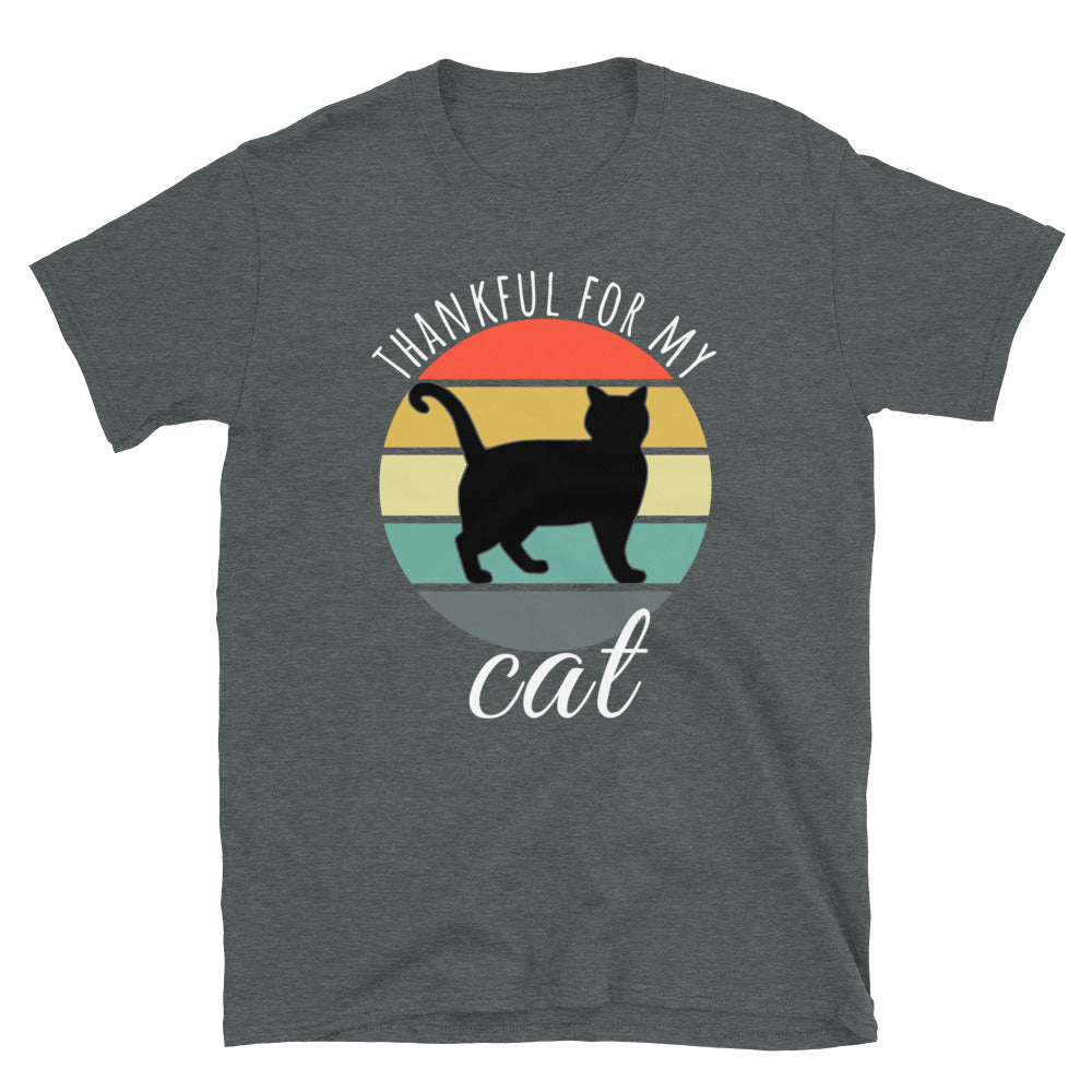 Dankbar für mein Katzenshirt, Damen Herbst Shirt, Hallo Herbst Shirt, Süßes Herbst Katzen Shirt, Damen Katzen Herbst T-Shirt, Herbst Katzen Shirt, Katzendame T-Shirt