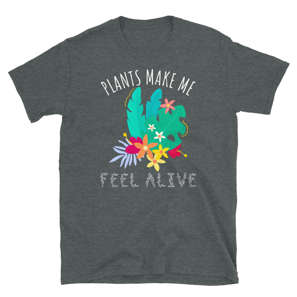 Plants make me feel alive, funny plant shirt, funny plant lover shirt, plant mom, plant dad, Halloween floral shirt, Halloween plant shirt - Madeinsea©