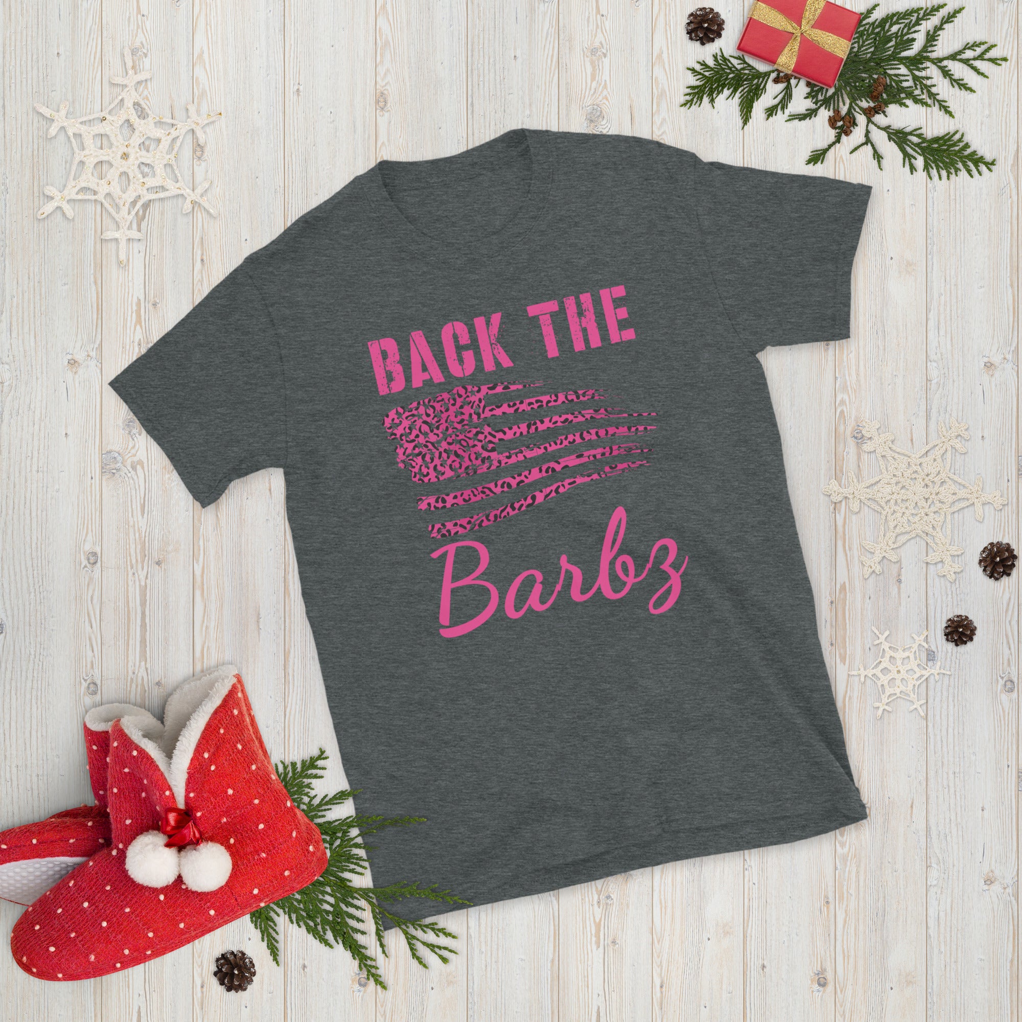 Back The Barbz Shirt, Leopard Pink US Flag - Madeinsea©