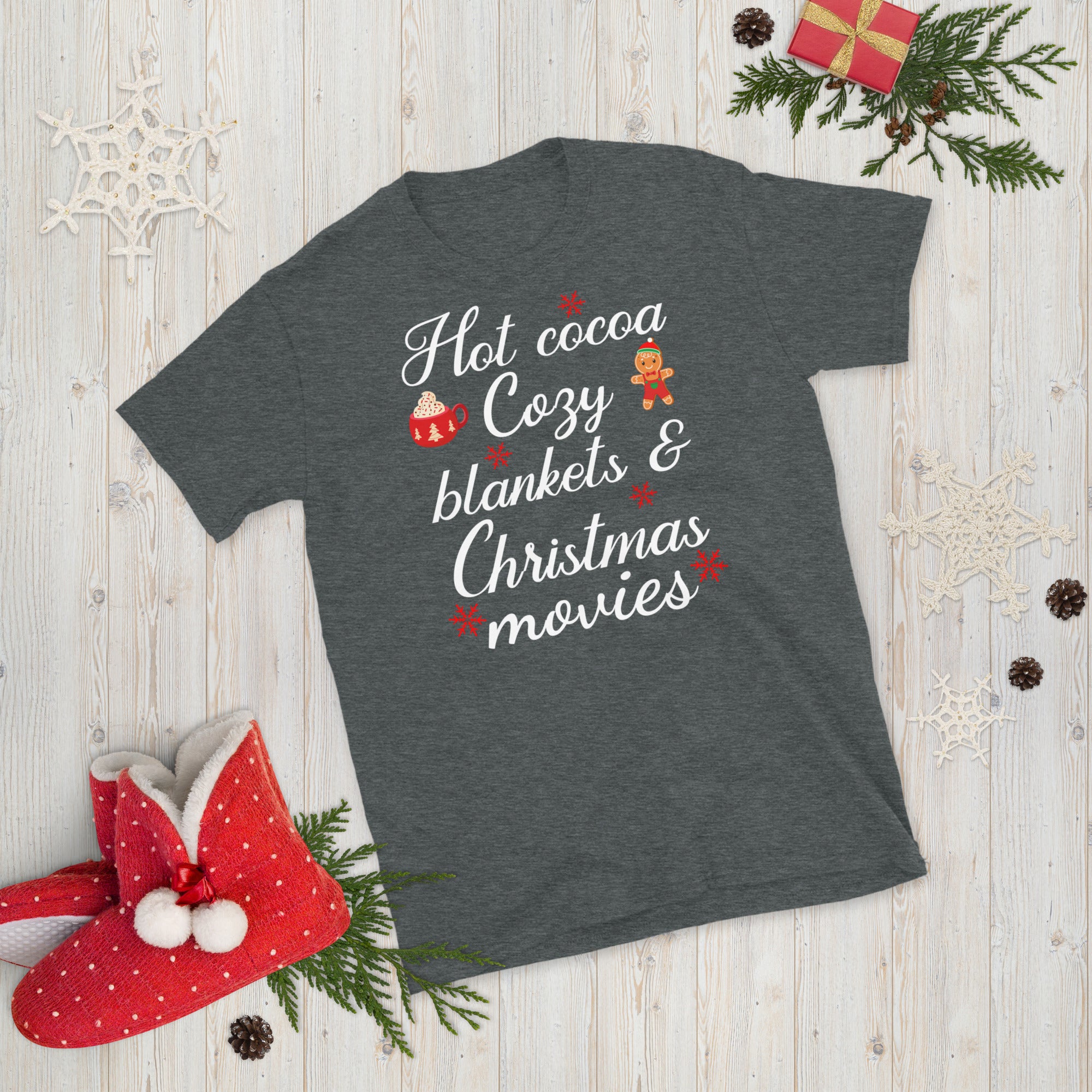 Camisa de Navidad, mantas acogedoras de cacao caliente Películas navideñas, camisa de invierno, camiseta navideña, camiseta de cacao, camisa acogedora de Navidad, camiseta feliz Navidad