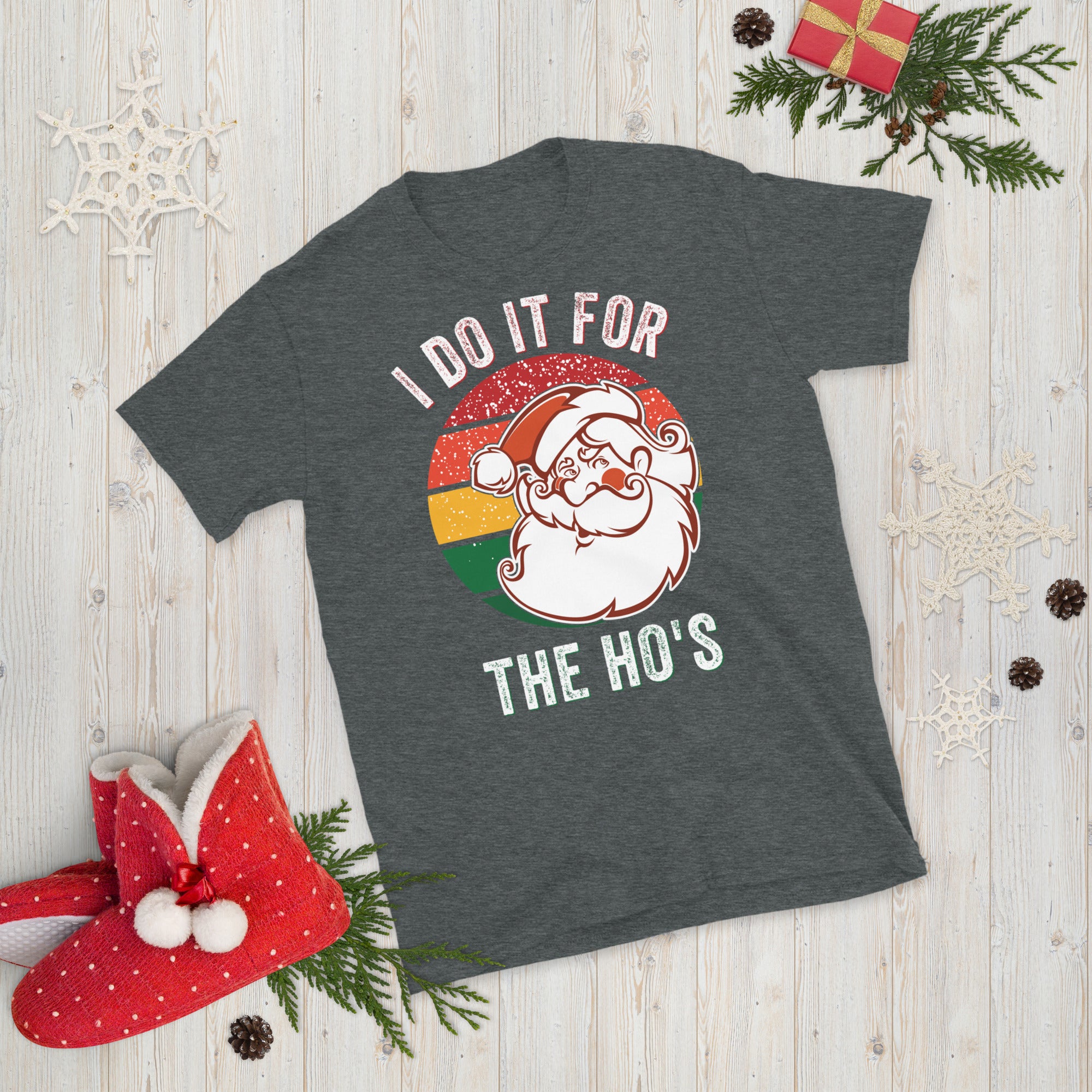 Lo hago por la camisa Hos, camisa de Navidad grosera, camisa de cara de Santa, camisa de cara de Santa, camisa de Navidad grosera, regalos de Navidad ofensivos, Navidad de broma