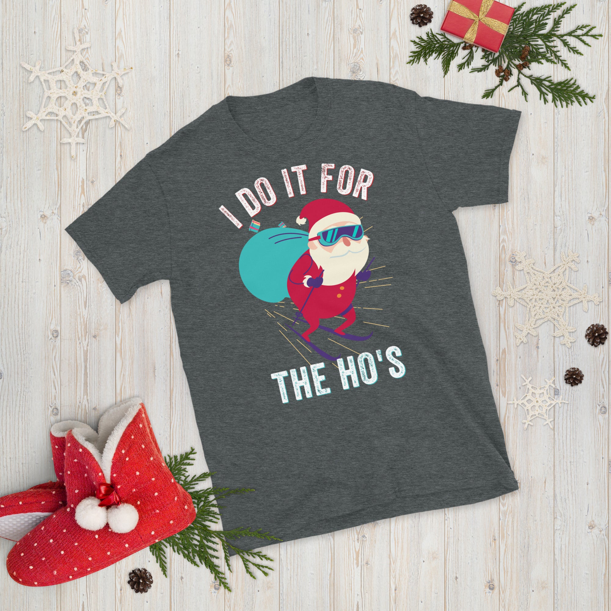 I Do It For The Hos Shirt, Rude Christmas Shirt, Santa Face Shirt, Santa Face Shirt, Rude Xmas Shirt, Offensive Xmas Gifts, Joke Xmas