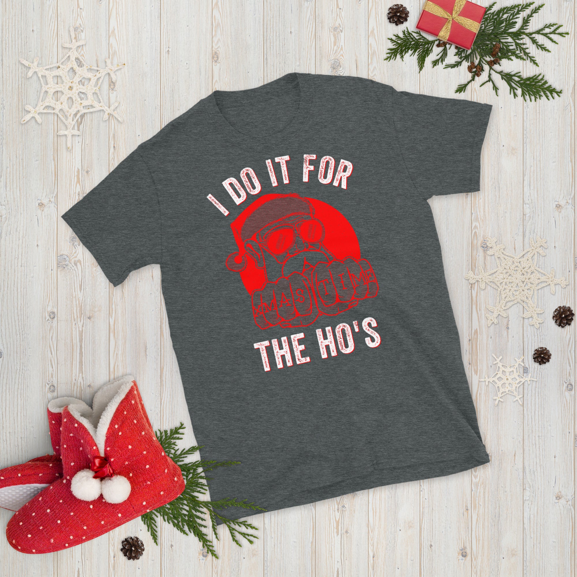 I Do It For The Hos Shirt, Unhöfliches Weihnachtsshirt, Weihnachtsmanngesichtsshirt, Unhöfliches Weihnachtsshirt, Offensiv-Weihnachtsgeschenke, Witz-Weihnachtsshirt