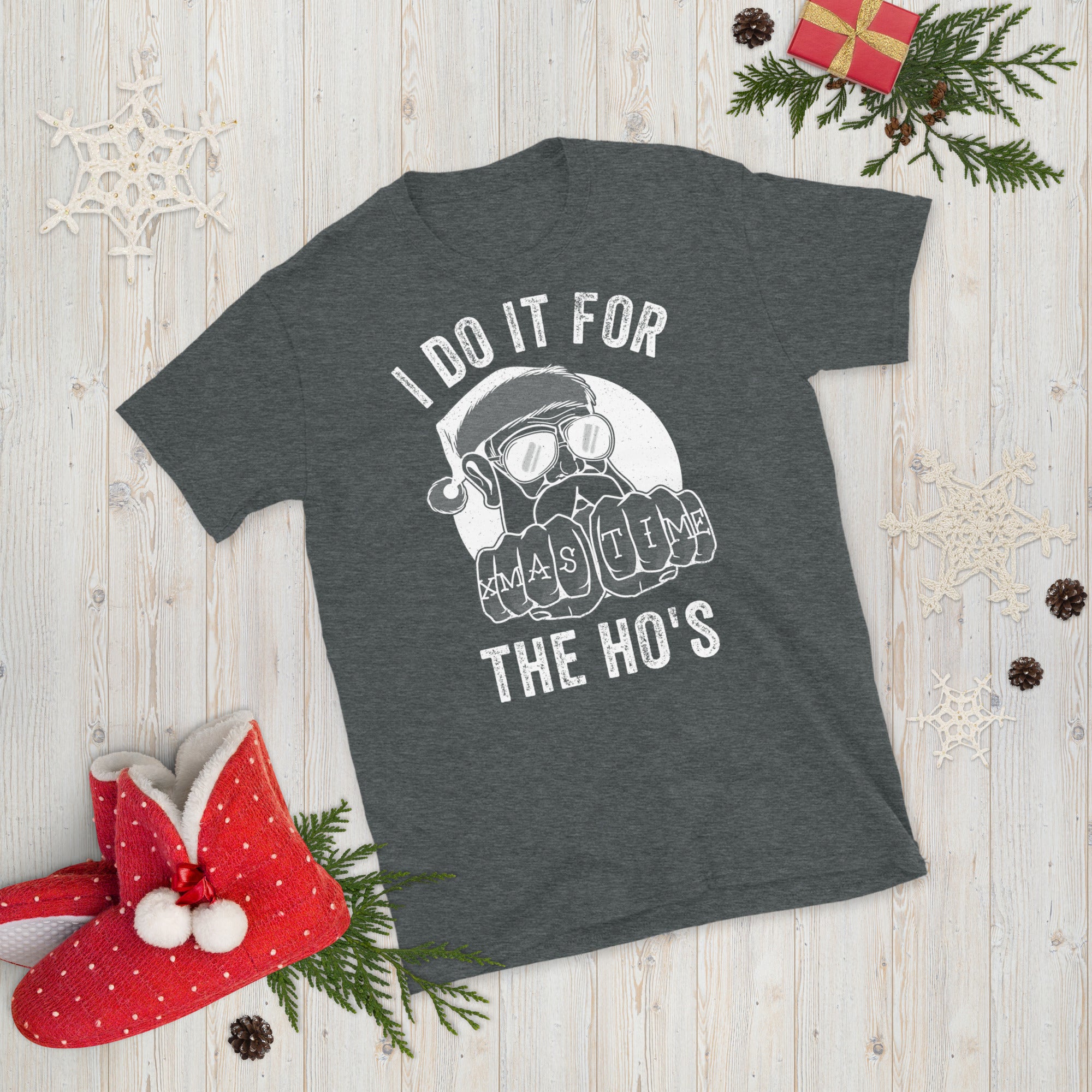 I Do It For The Hos Shirt, Rude Christmas Shirt, Santa Face Shirt, Santa Face Shirt, Rude Xmas Shirt, Offensive Xmas Gifts, Joke Xmas