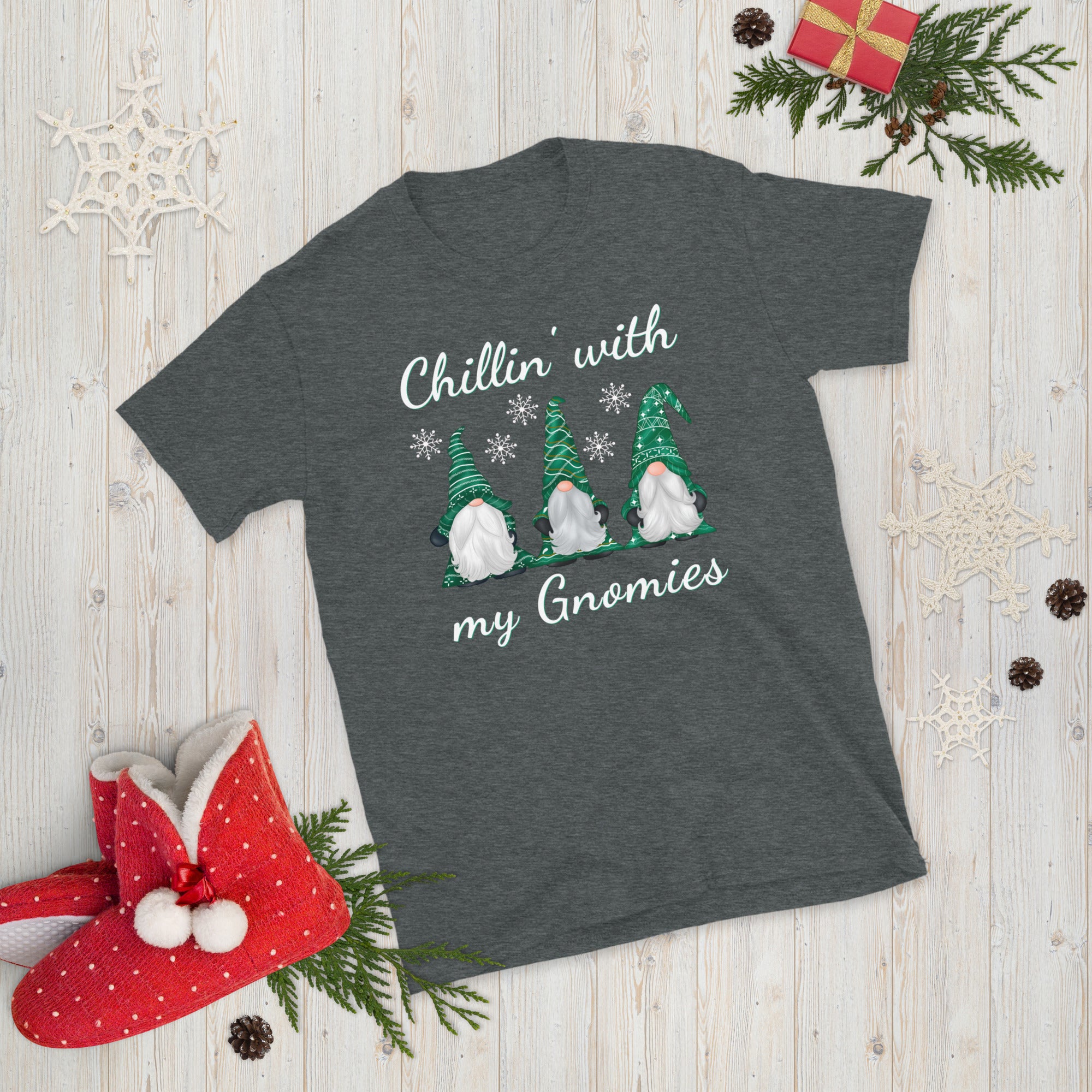 Chillin With My Gnomies Shirt, Funny Chilling Gnomes Shirt, Gnomes Christmas Shirt, Gnome Shirt, Cute Gnome Shirt, Winter Gnome Shirt - Madeinsea©