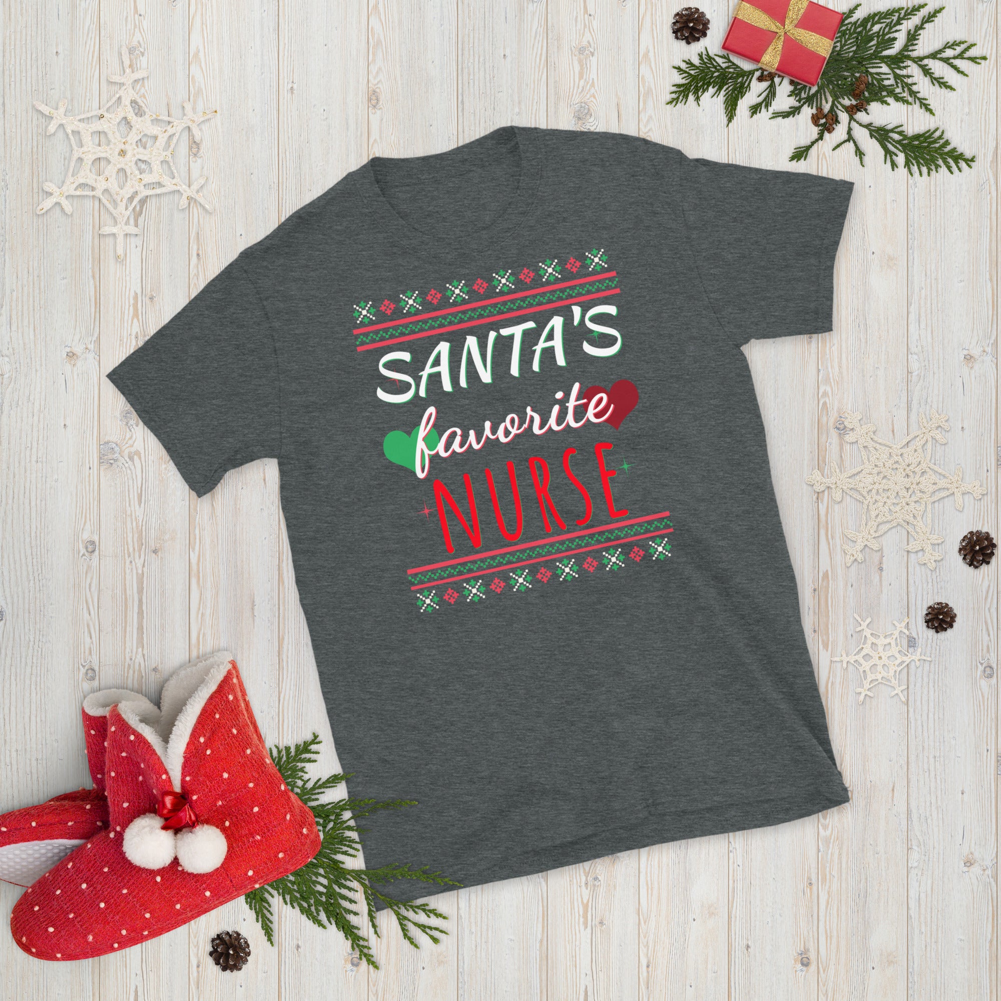 Enfermera favorita de Santas, camisa de Navidad de enfermera, camisa de enfermería de Navidad, camiseta de la escuela de enfermería, camiseta de la escuela de enfermería, camisa de enfermera, enfermera divertida