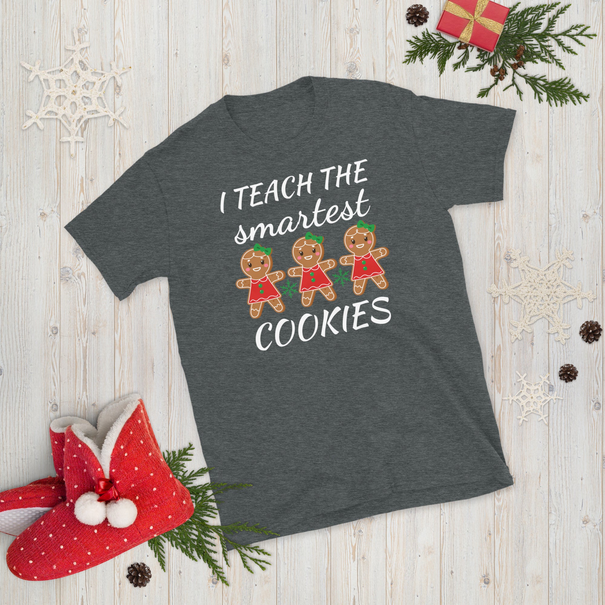 I Teach the Smartest Cookies Shirt, Teacher Christmas Shirt, Teacher Christmas Gifts, Smartest Cookies, Smart Cookies Tee, Xmas Teacher Tee - Madeinsea©