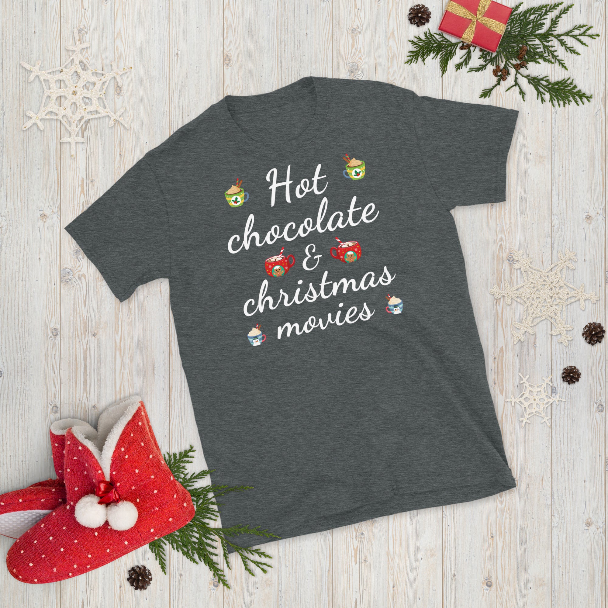 Hot Chocolate and Christmas Movies Shirt, Hot Chocolate T Shirt, I Just Want To Watch Christmas Movies, Hot Cocoa Shirt, Christmas Movies - Madeinsea©