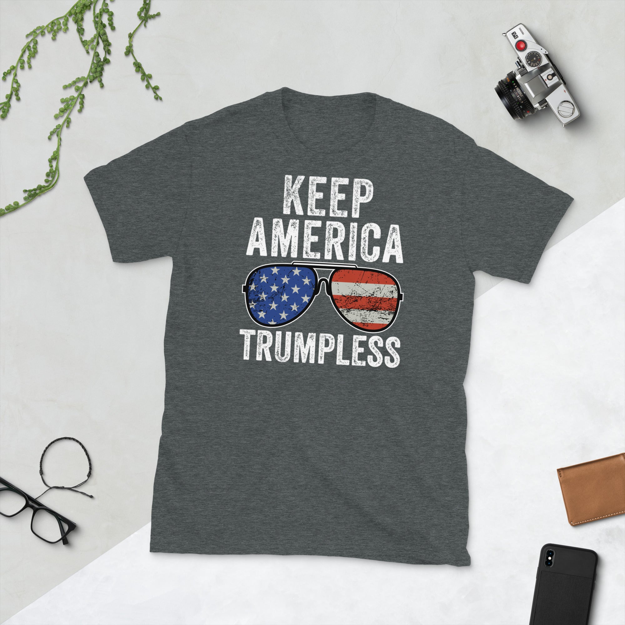 Keep America Trumpless Shirt, Keep America Trumpless US Flag T Shirt, Anti Trump Shirt, Vintage Distressed American Flag T Shirt - Madeinsea©