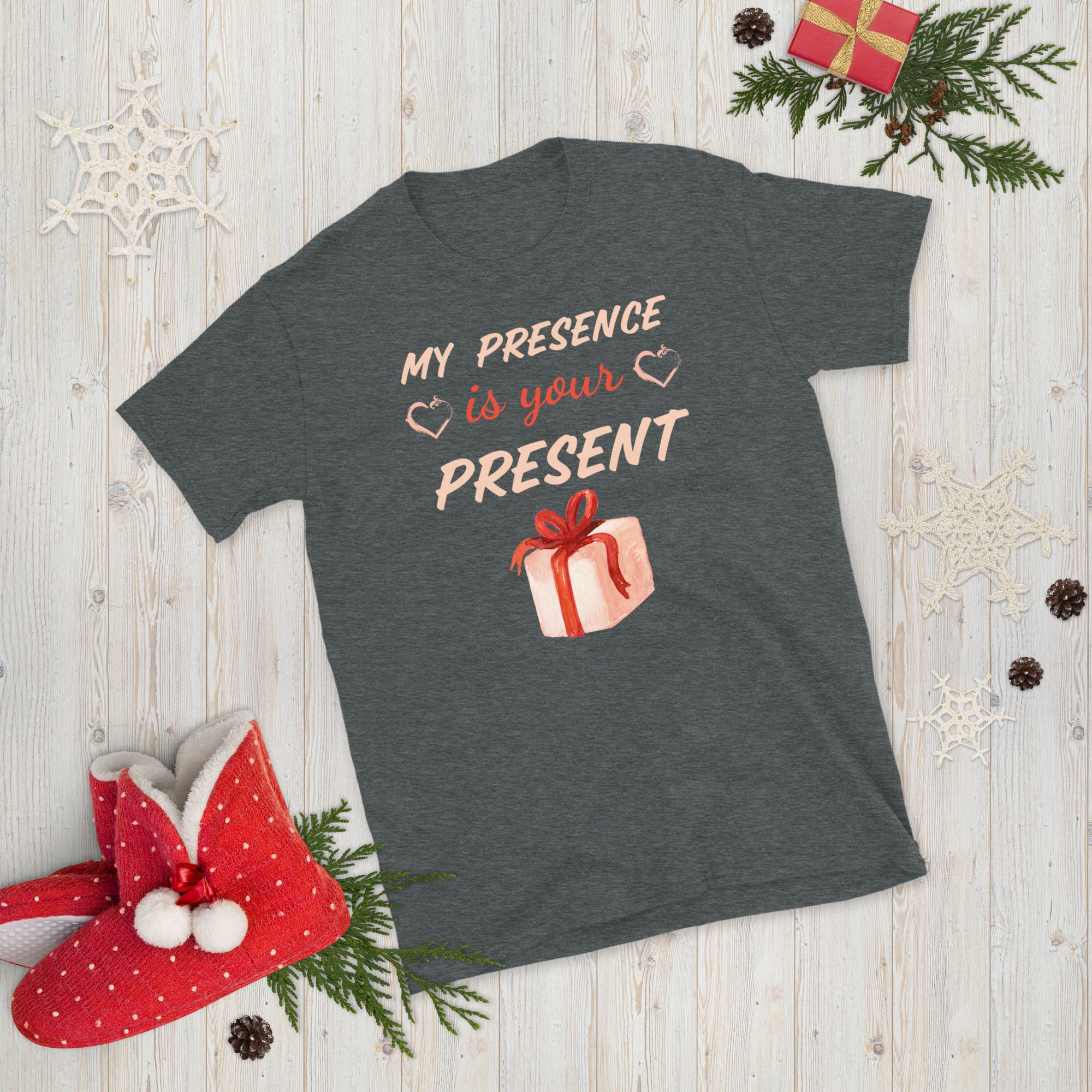 My Presence Is Your Present Shirt,Christmas Shirt for Women,Merry and Bright, Funny Xmas Shirt,Cute Party Shirt, New Year Tee, Xmas Pajamas - Madeinsea©