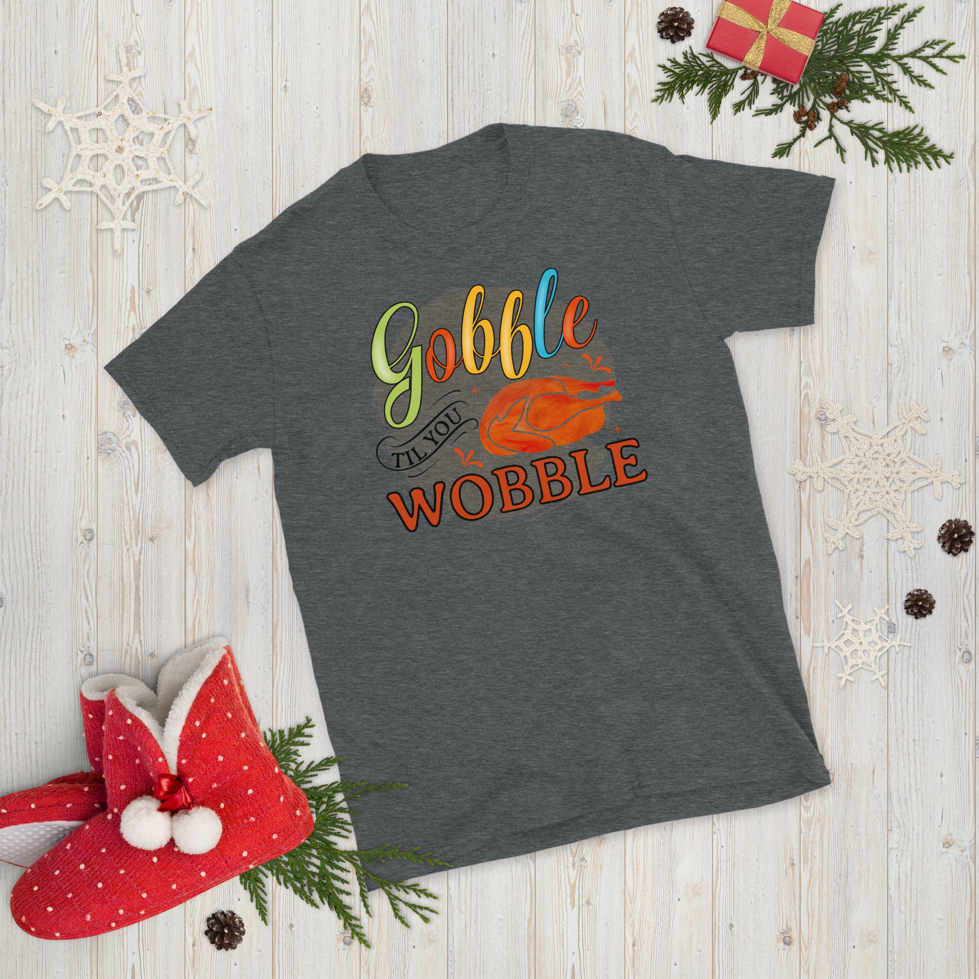 Gobble Til You Wobble T-shirt, Thanksgiving Shirt, Turkey Shirt, Gift For Thanksgiving, Funny Turkey Shirt, Thanksgiving Day Shirt - Madeinsea©