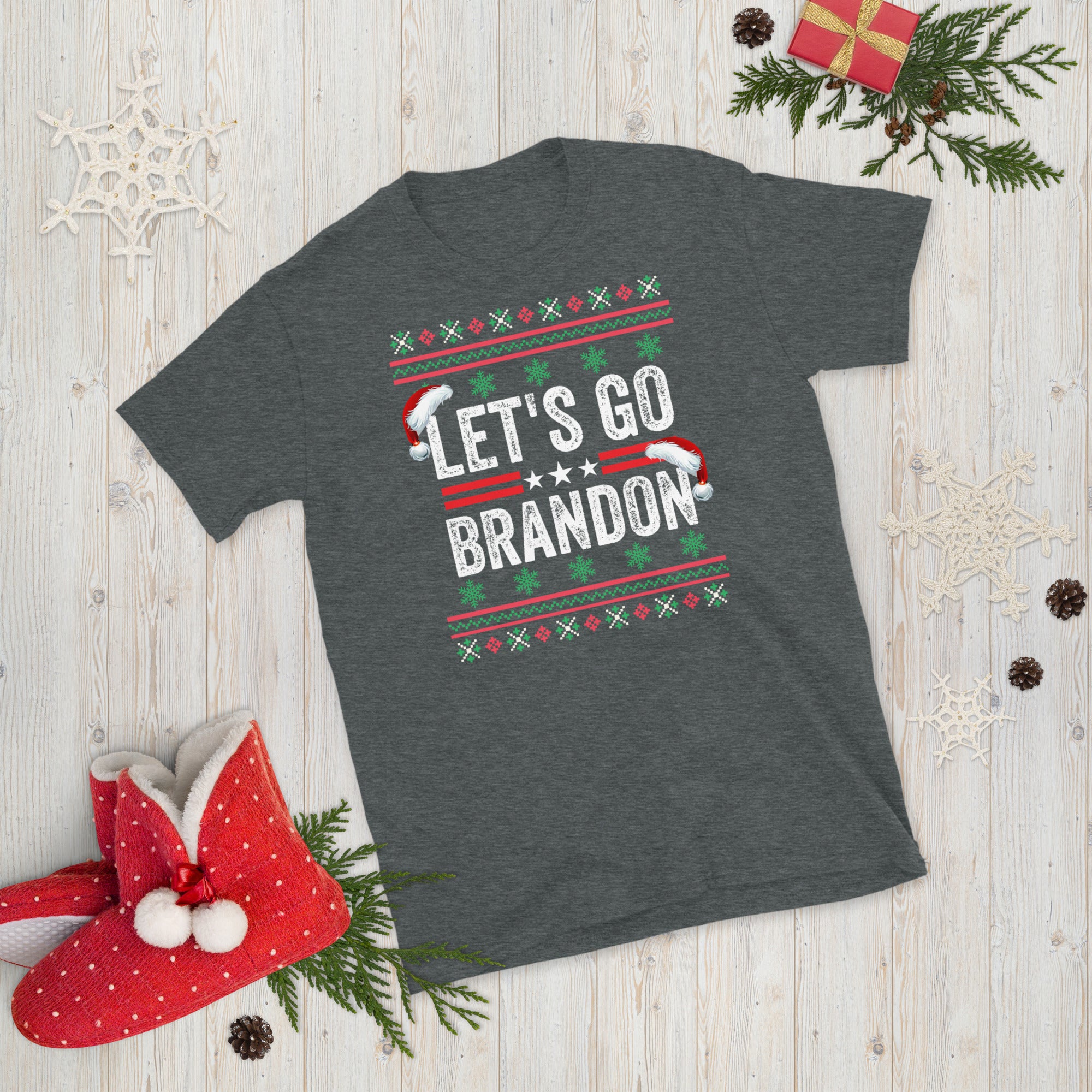 Lets Go Brandon Christmas Shirt, Let&#39;s Go Brandon Shirt, Lets go brandon t-shirt, FJB Shirt, Joe Biden Chant, Funny Biden Meme, Biden Xmas - Madeinsea©