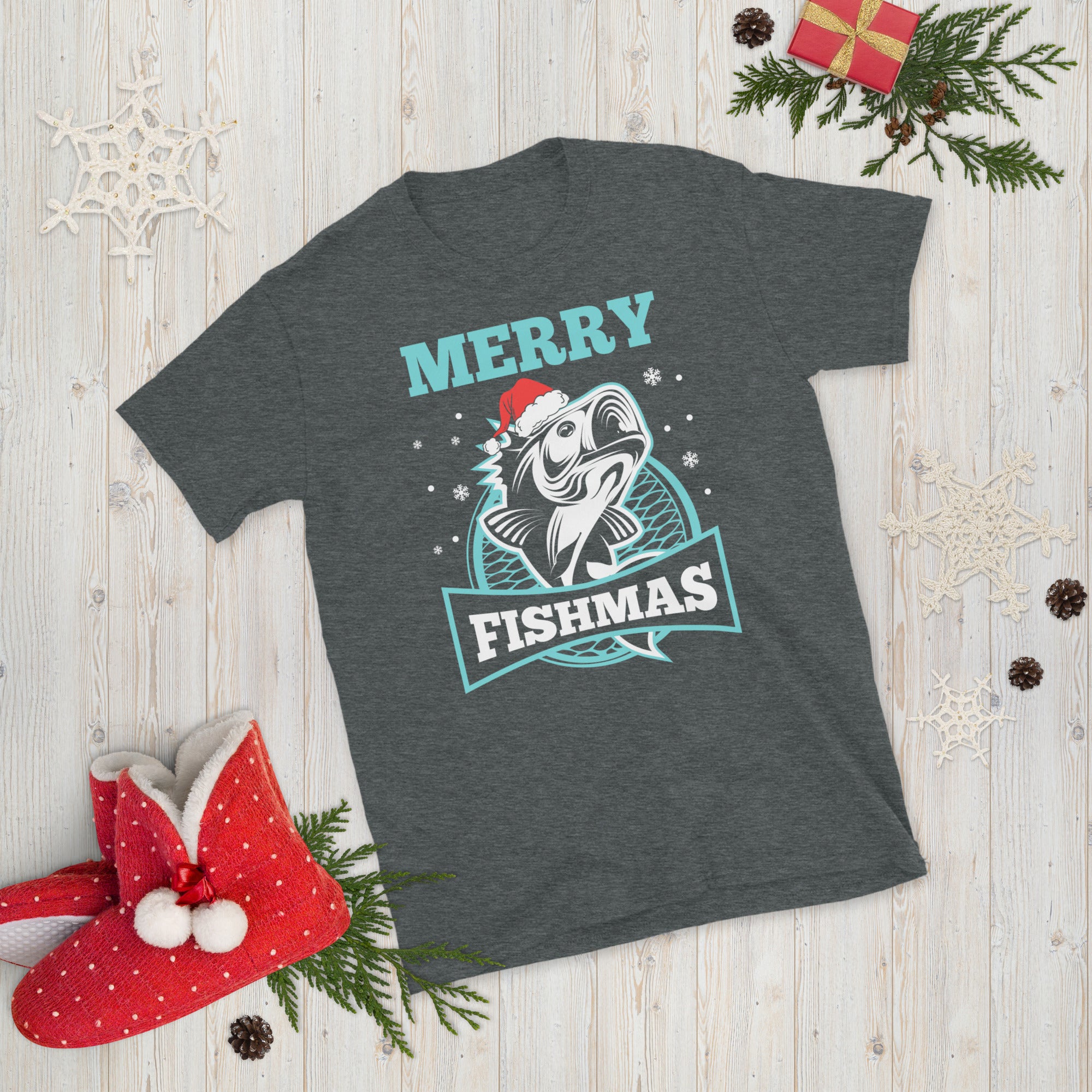 Merry Fishmas Shirt, Fishing Christmas T Shirt, Funny Fishing Shirt, Fishing Lover Shirt, Christmas Gift For Fisherman, Xmas Fishing Shirt - Madeinsea©