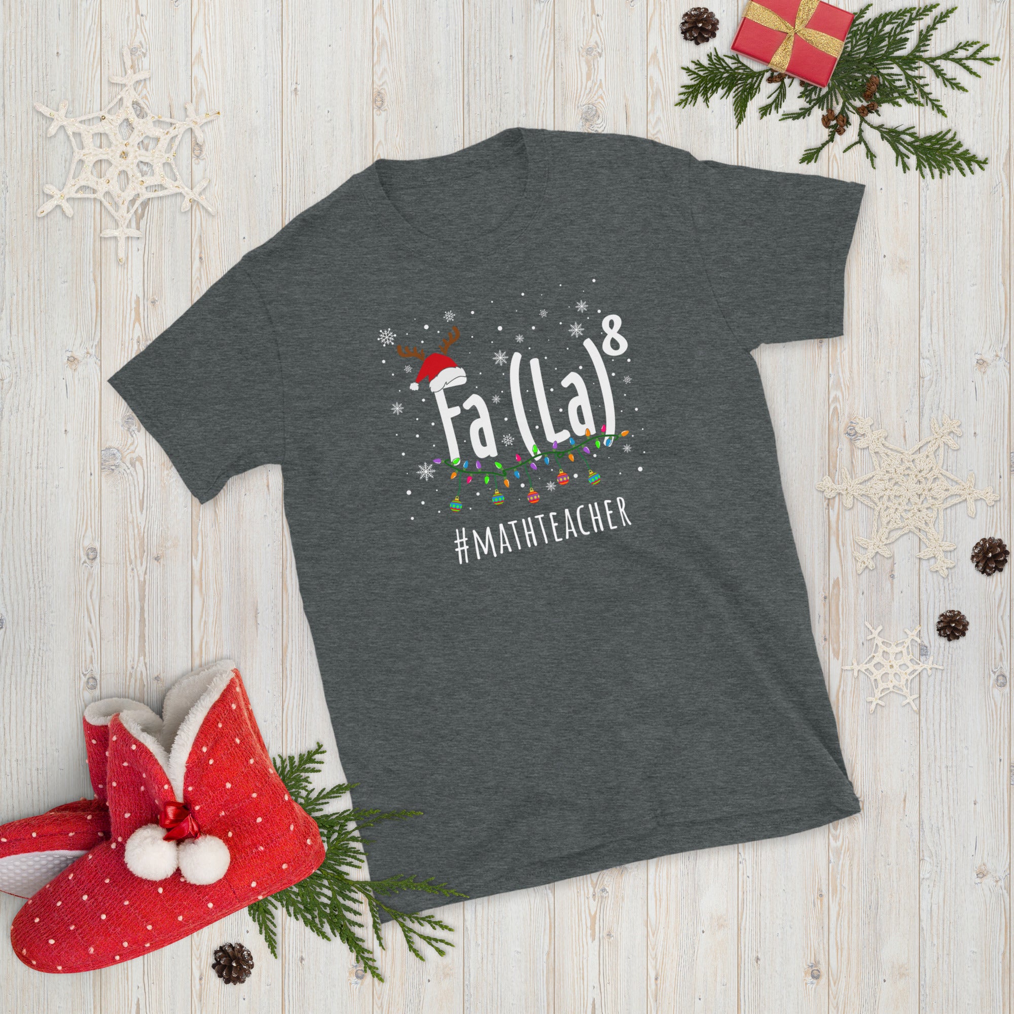 Math Teacher Christmas Shirt, Fa La Funny Math Shirt, Fa La 8, Christmas Teacher Gift, Xmas Math Teacher Shirt, Holiday Apparel, Math TShirt - Madeinsea©