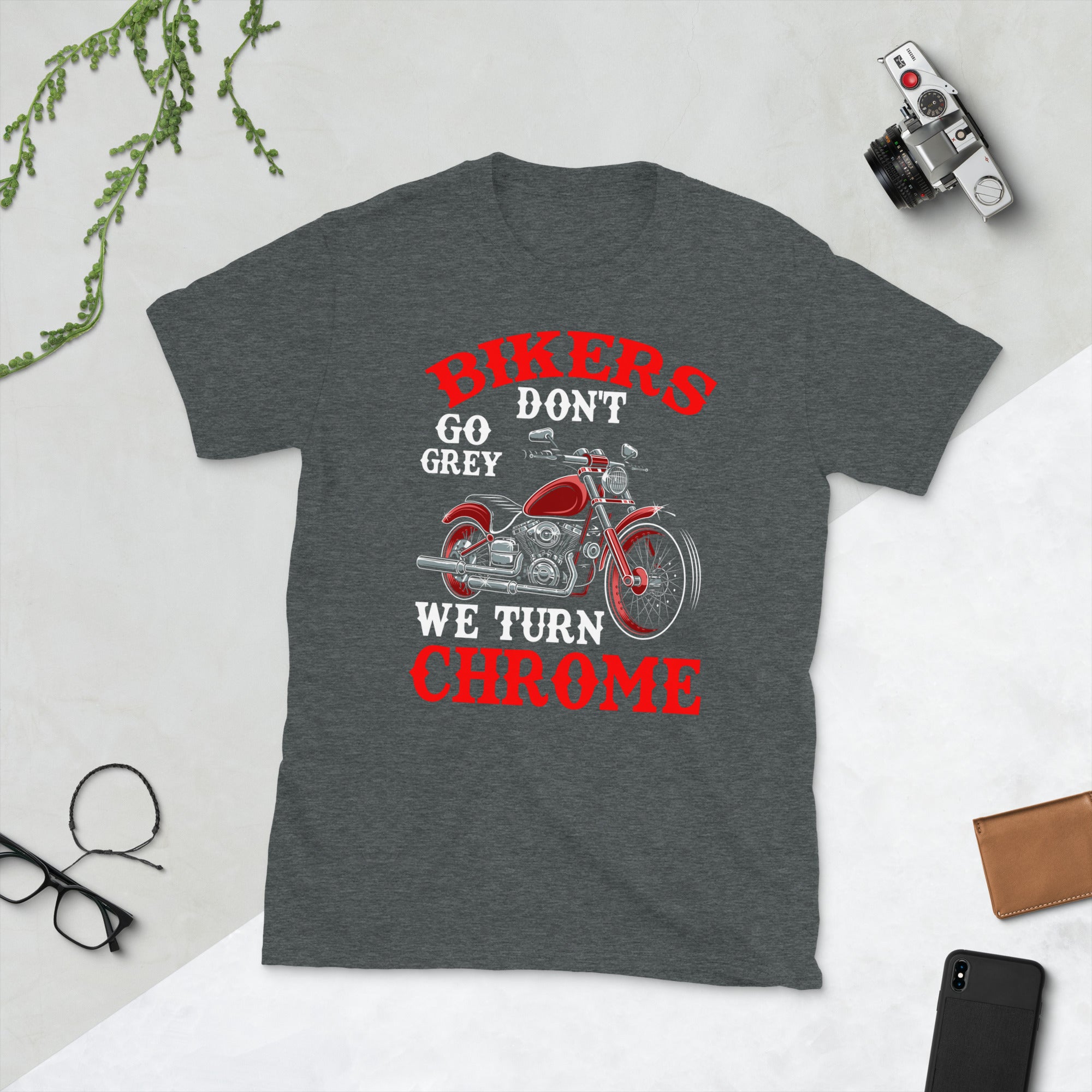 Bikers Don&#39;t Go Grey We Turn Chrome, Retired Biker Shirt, Motorcycle Dad Gift, Funny Motorcycle T-shirt, Gifts for bikers, Old Biker Shirt - Madeinsea©