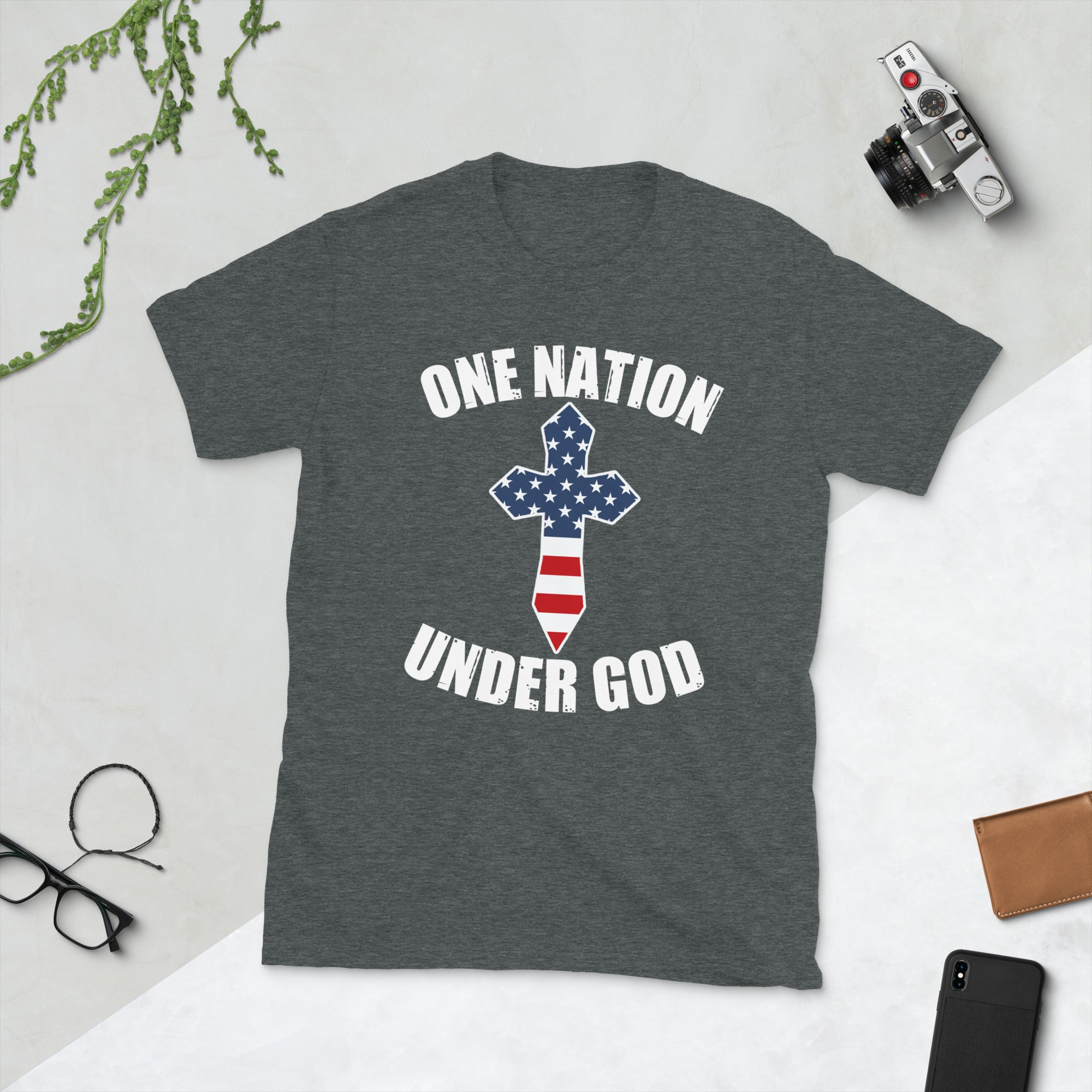 One Nation Under God T-Shirt, Patriotisches Geschenk, Freiheitsshirt, Treueschwur, Konservatives Shirt, Stolzes amerikanisches T-Shirt, Amerikanische USA Flagge