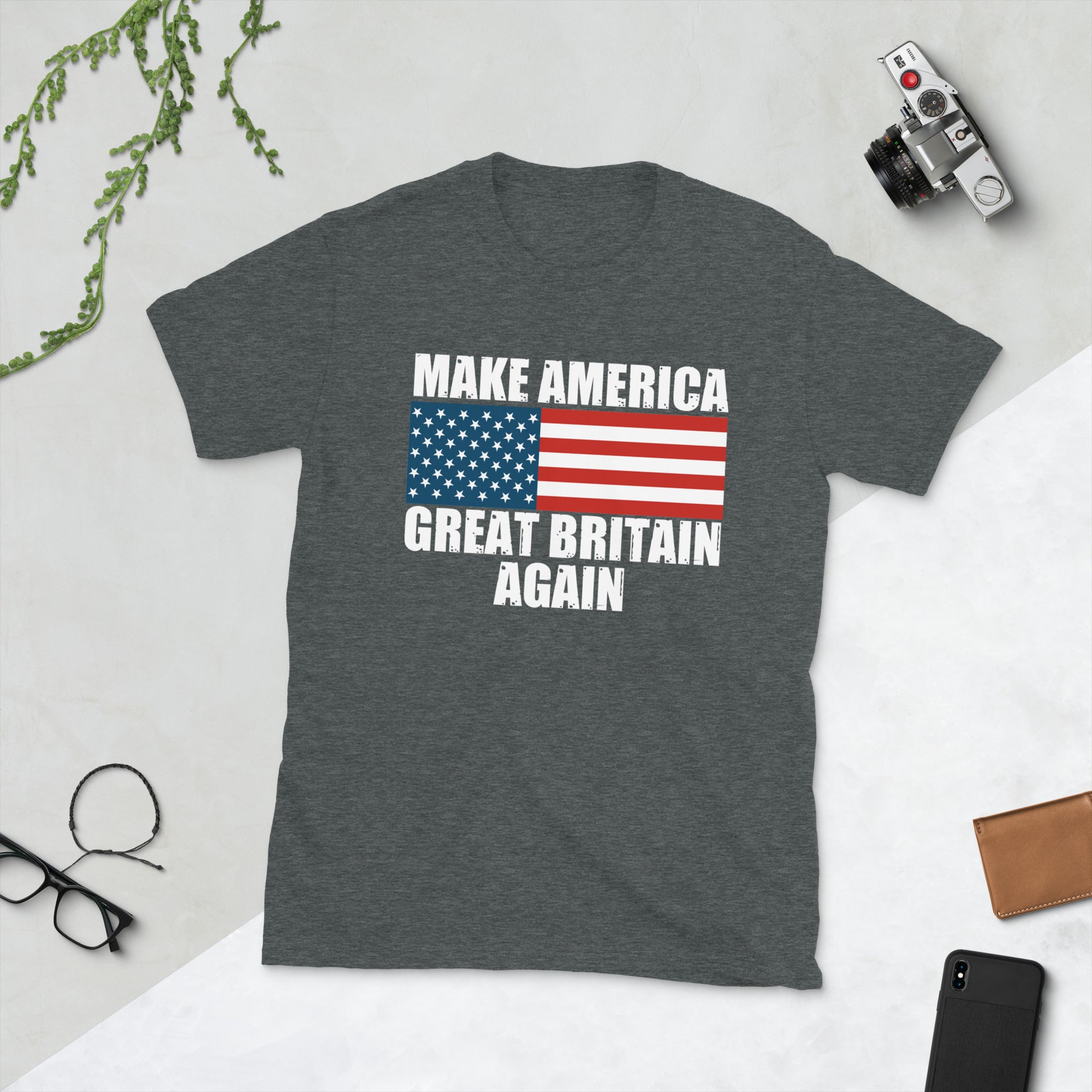 Make America Great Britain Again T-Shirt, Lustiges britisches Geschenk-Shirt, Vereinigtes Königreich, USA Amerikanische Flagge, Lustiges MAGA Shirt, MAGA T-Shirt