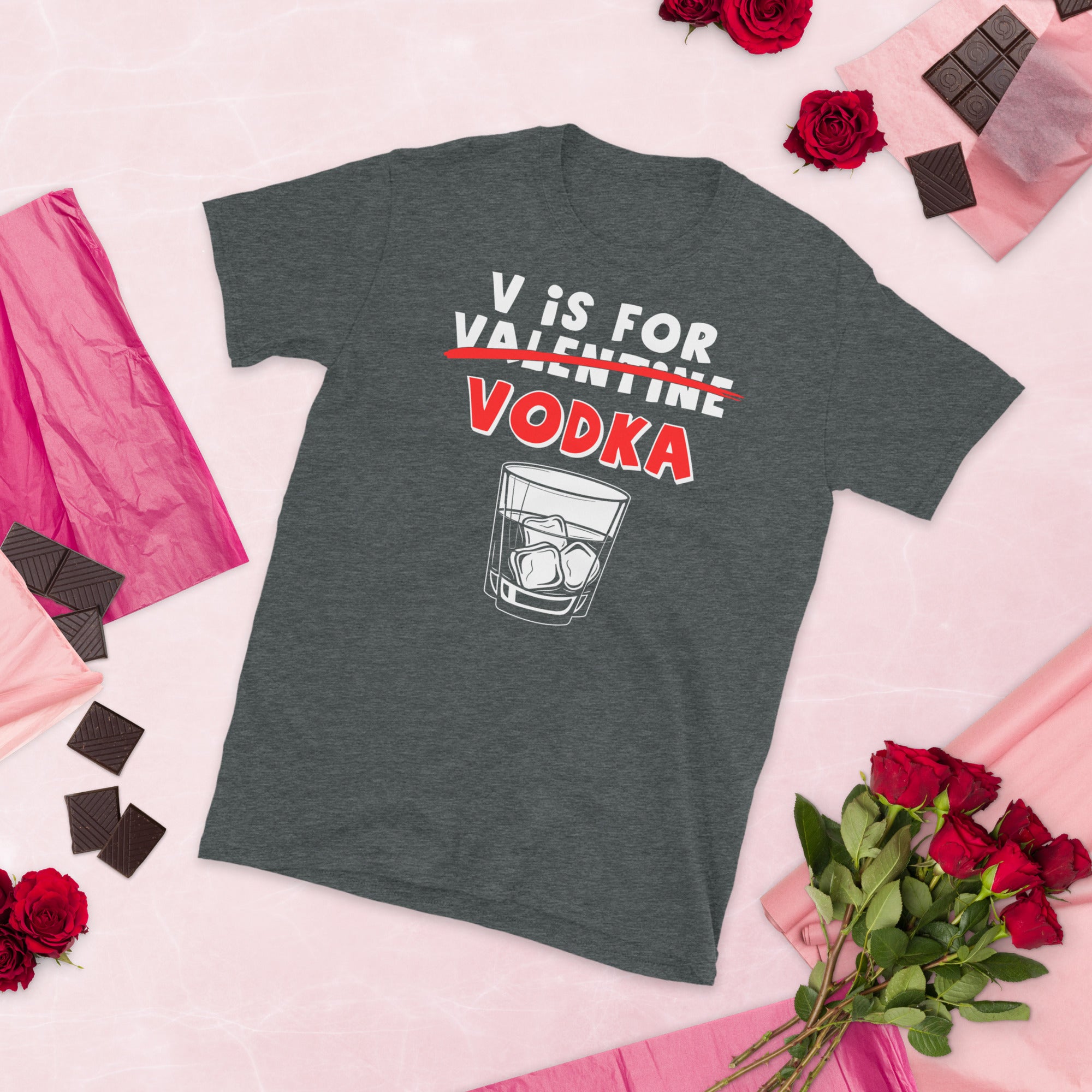 V Is For Vodka Shirt, Vodka Lover TShirt, Funny Valentine&#39;s Day Shirt, Vodka Shirt, Valentines Day Gifts, Funny Alcohol Gift, Vodka Tee - Madeinsea©