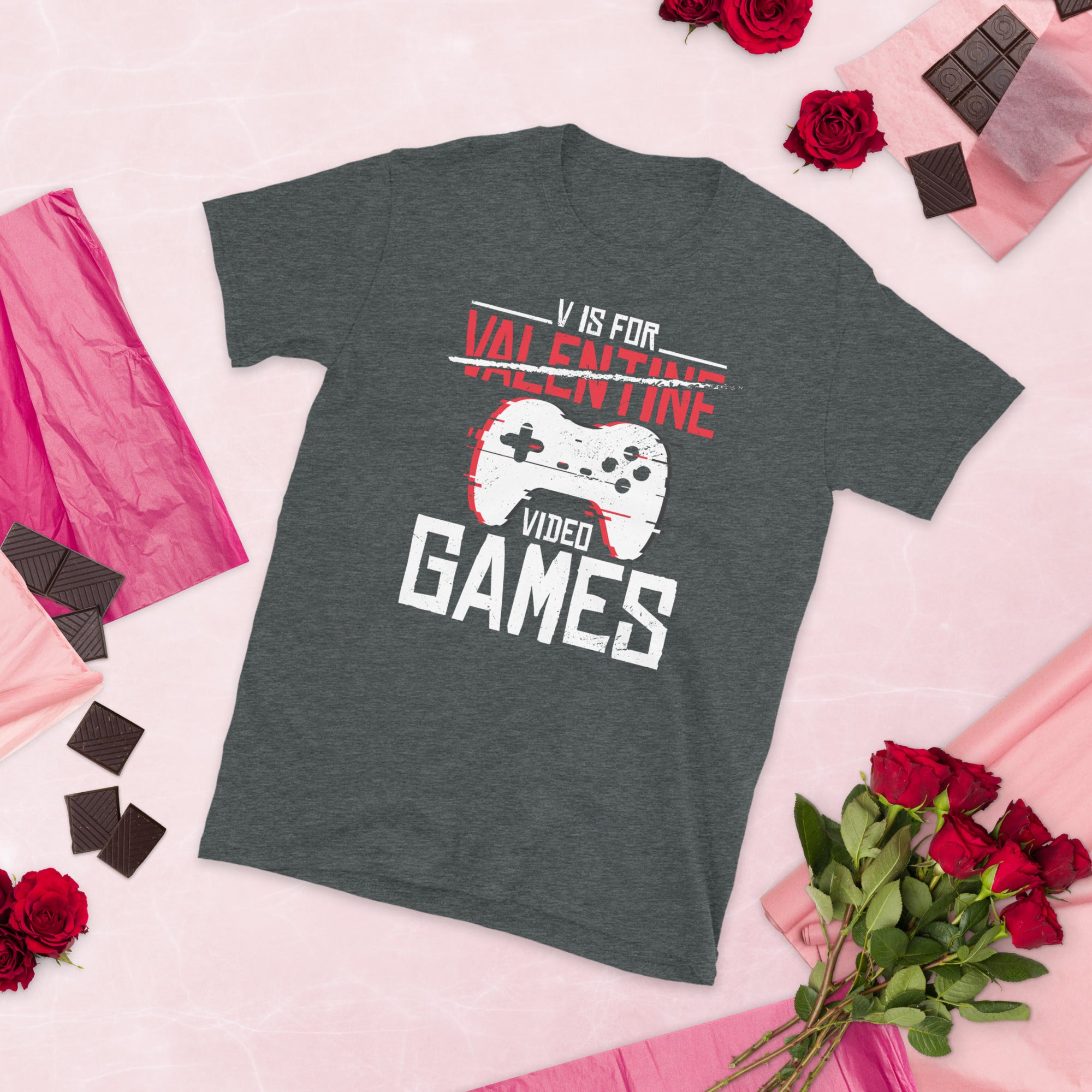 V Is For Video Games Shirt, Video Game Shirt, Gift For Gamer, Game Lover TShirt, Valentines Gaming T Shirt, Funny Gaming Tee, Gamer Gifts - Madeinsea©