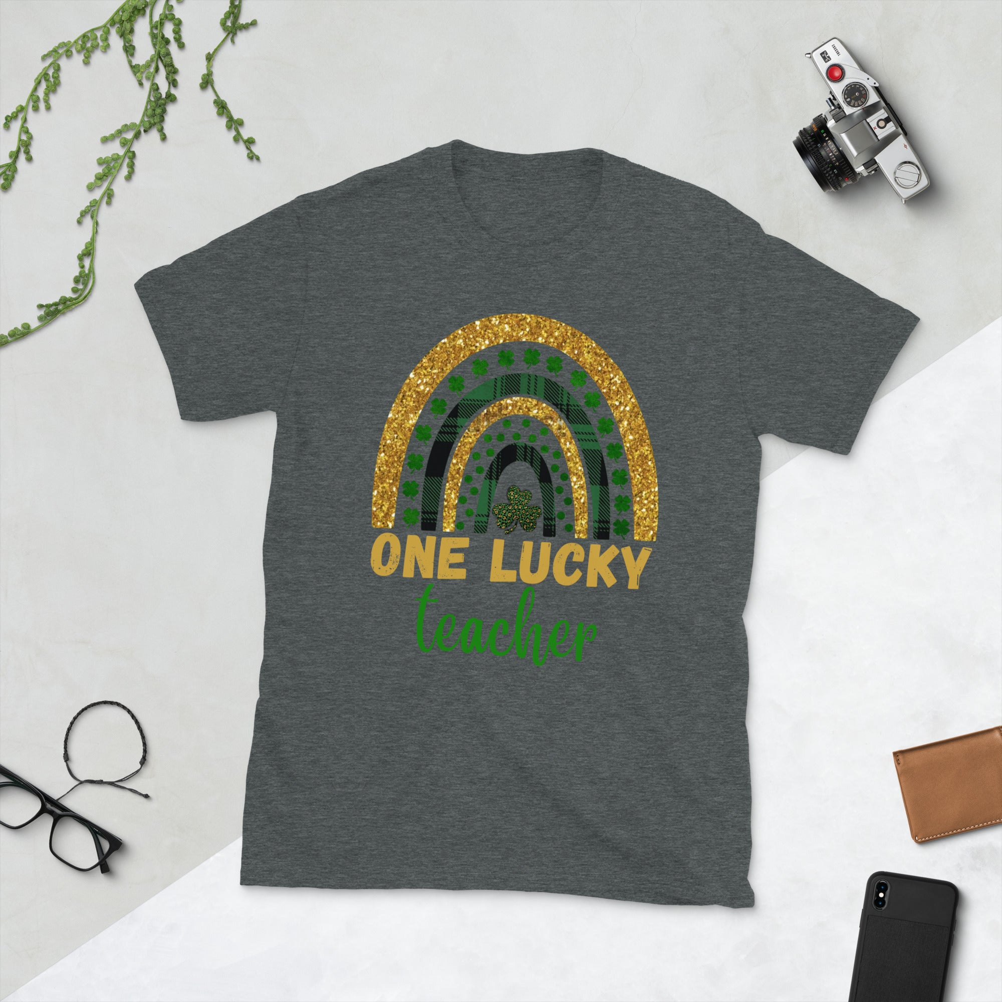 One Lucky Teacher Rainbow Shirt, St Patricks Day Teacher Shirt, Shamrock TShirt, Saint Patricks Gifts for Teachers, Lucky Teacher Shirt - Madeinsea©