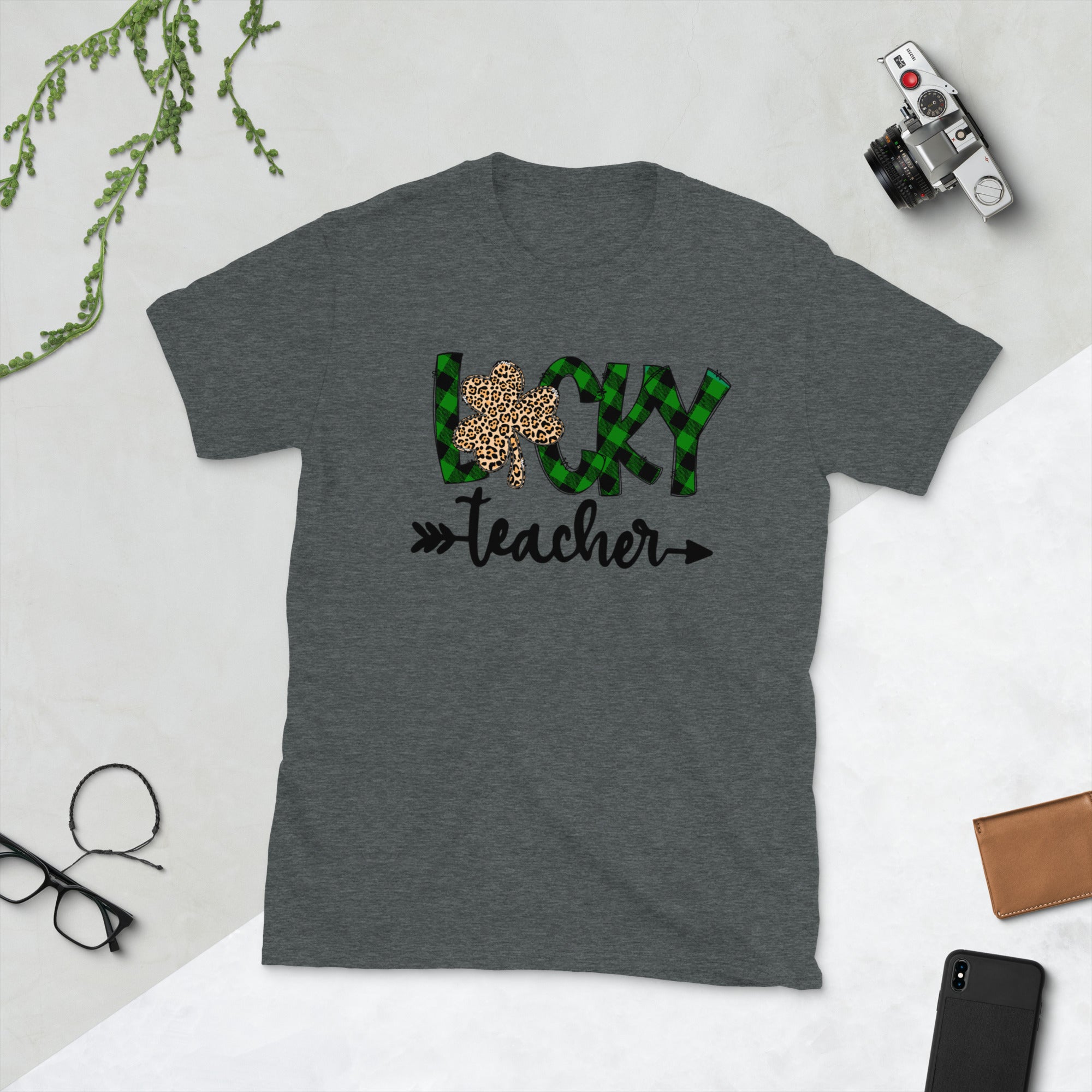 One Lucky Teacher Leopard Print Shirt, St Patricks Day Teacher shirt, Irish Teacher shirt, Lucky Shamrock Teacher Shirt, Saint Patricks Gift - Madeinsea©