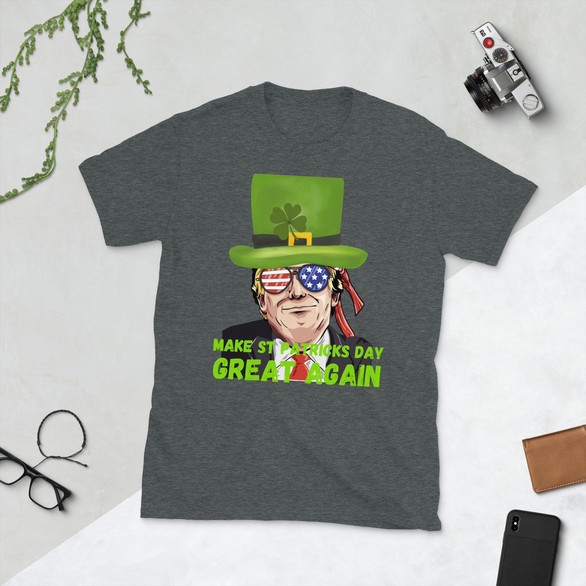 Make St Patrick Day Great Again Shirt, Funny Trump Shirt, Donald Trump St Patricks TShirt, Gift for Irish Women, Lucky Shamrock T-Shirt - Madeinsea©