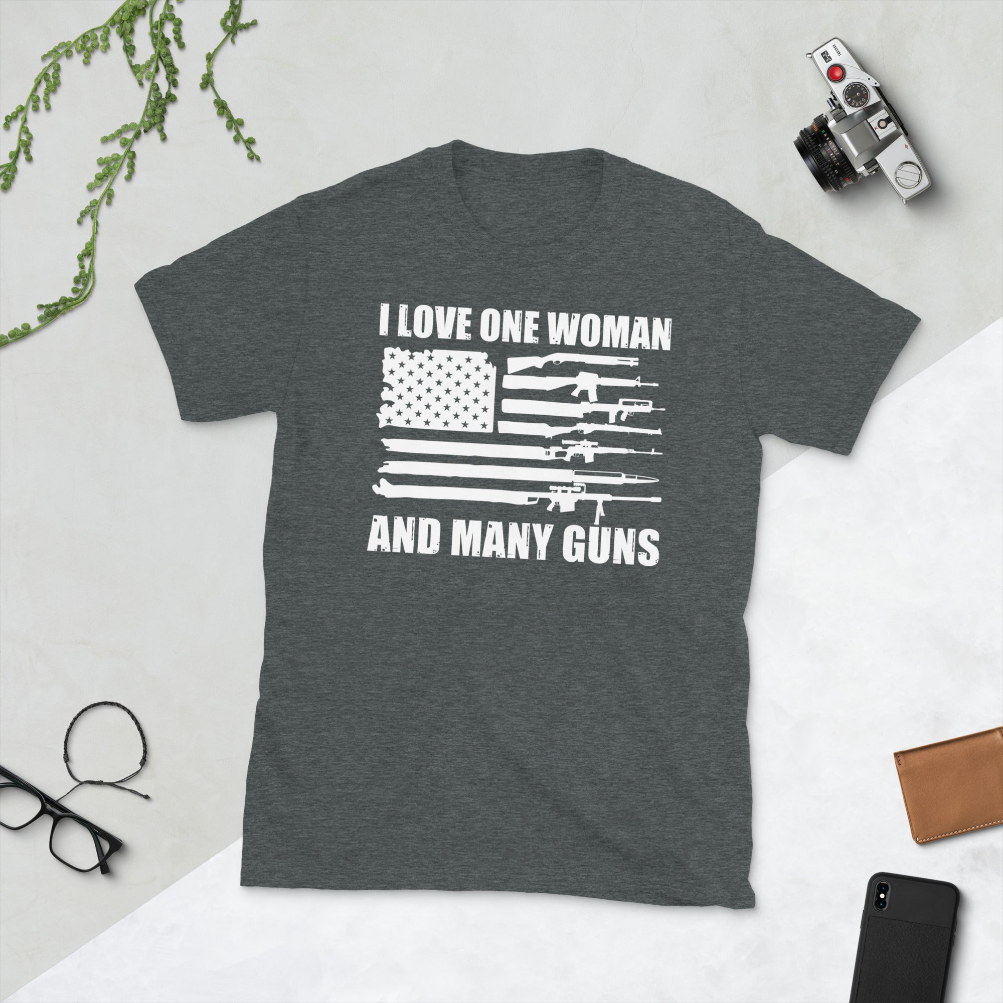 I Love One Woman And Many Guns, Funny Gun Shirt, Pro Gun, 2nd Amendment TShirt, Patriotic Gifts, Gun Rights Republican Shirt, Gun Owner Tee - Madeinsea©