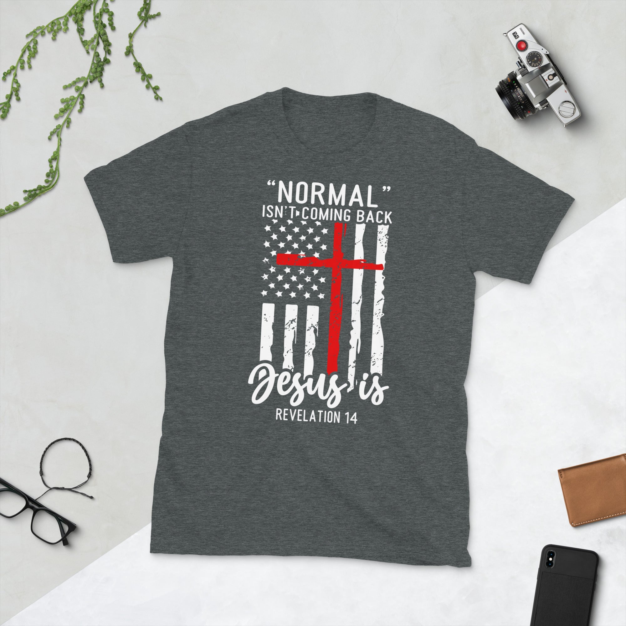 Normal Isnt Coming Back Jesus Is, Jesus Shirt, Offenbarung 14, Bibelvers T-Shirt, Inspirierendes Shirt, Glaube T-Shirt, christliches Shirt Geschenk