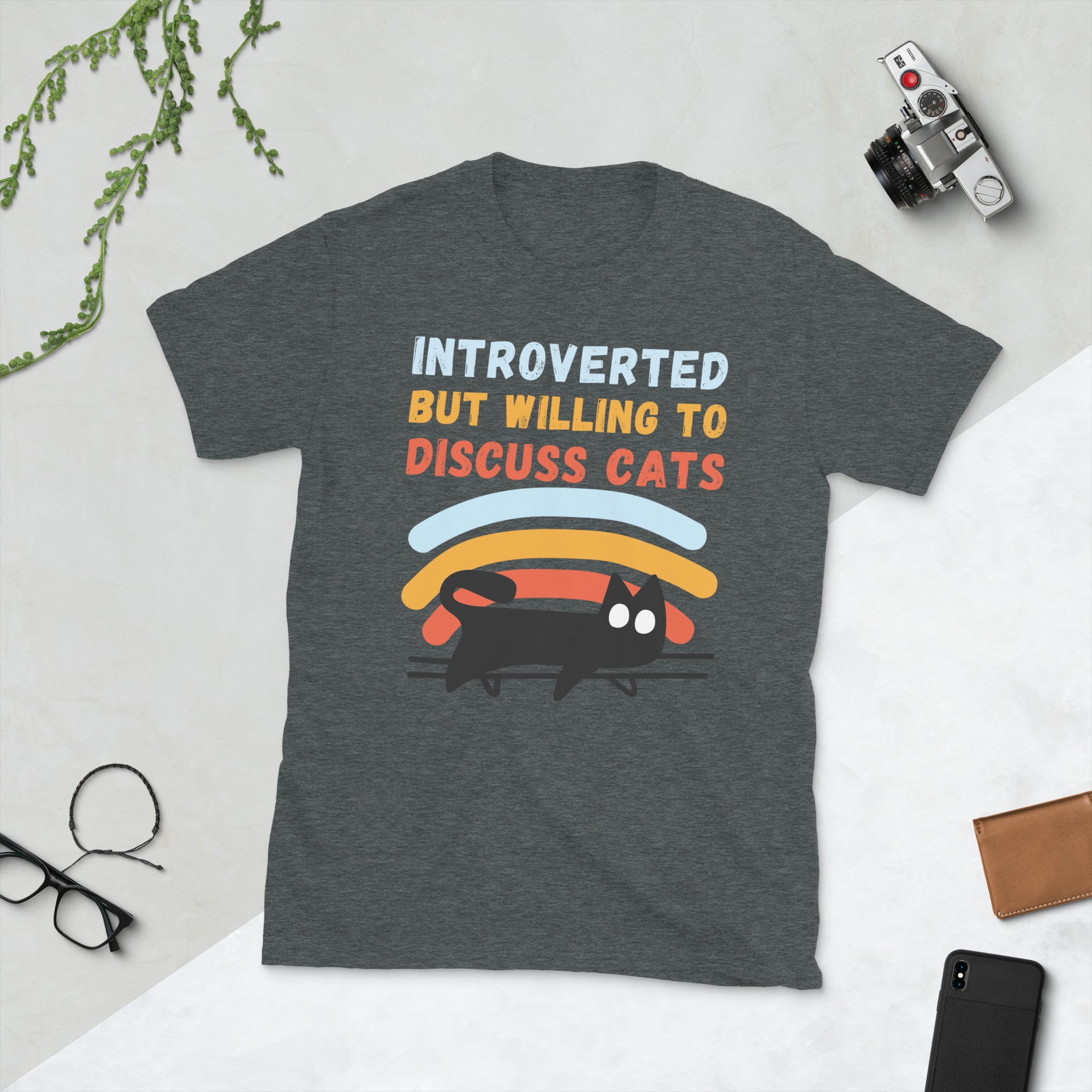 Introvertiert, aber bereit, Katzen zu diskutieren Shirt Katze Liebhaber Shirt Katze Besitzer Geschenk introvertiert Shirt lustige introvertierte Katze Besitzer Shirt Katze Kitty Shirt