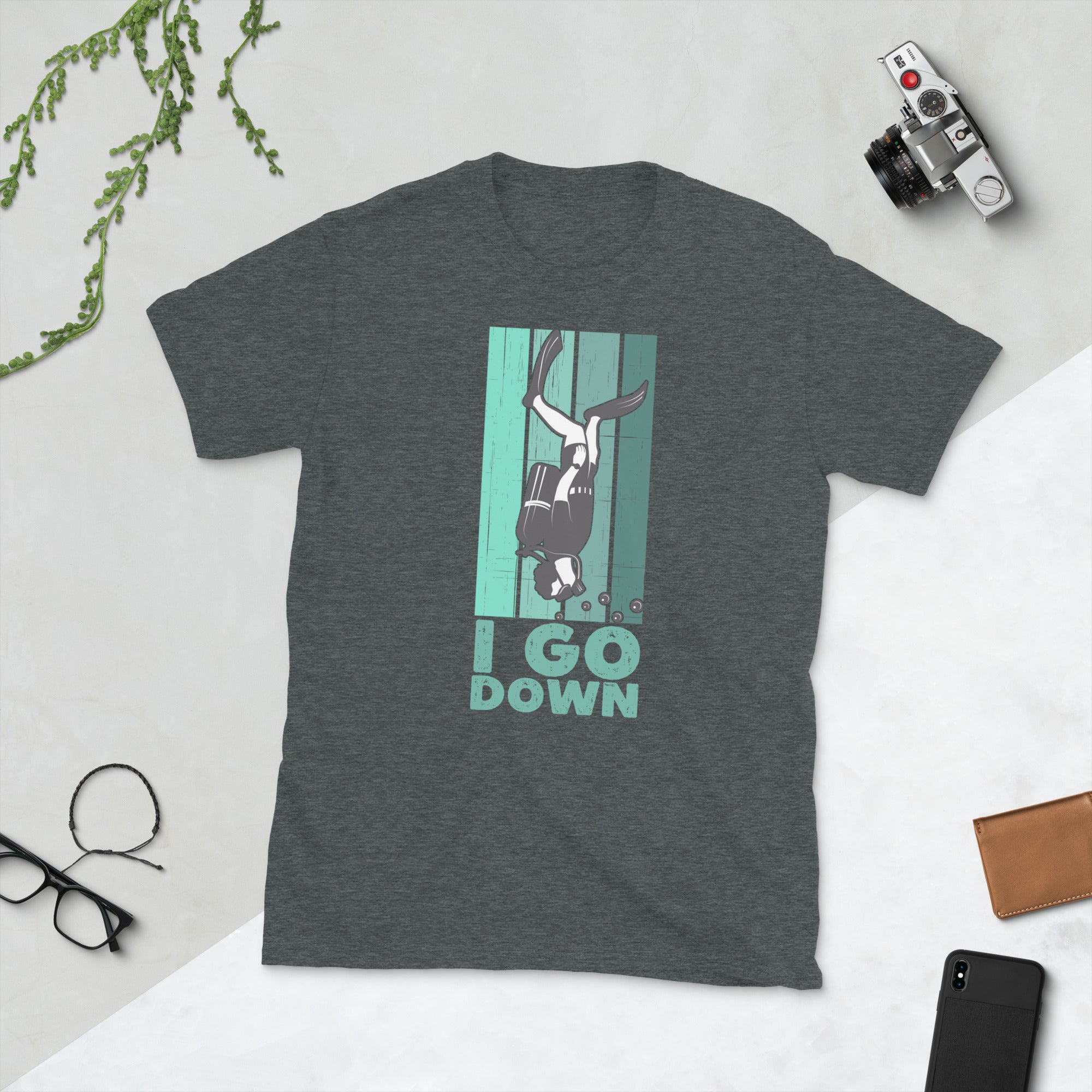 I Go Down, Funny Scuba Diving Shirt, Freediving Tee, Vintage Scuba Diver Tshirt, Funny Gifts for Divers, Deep Sea Diver, Snorkeling Shirt