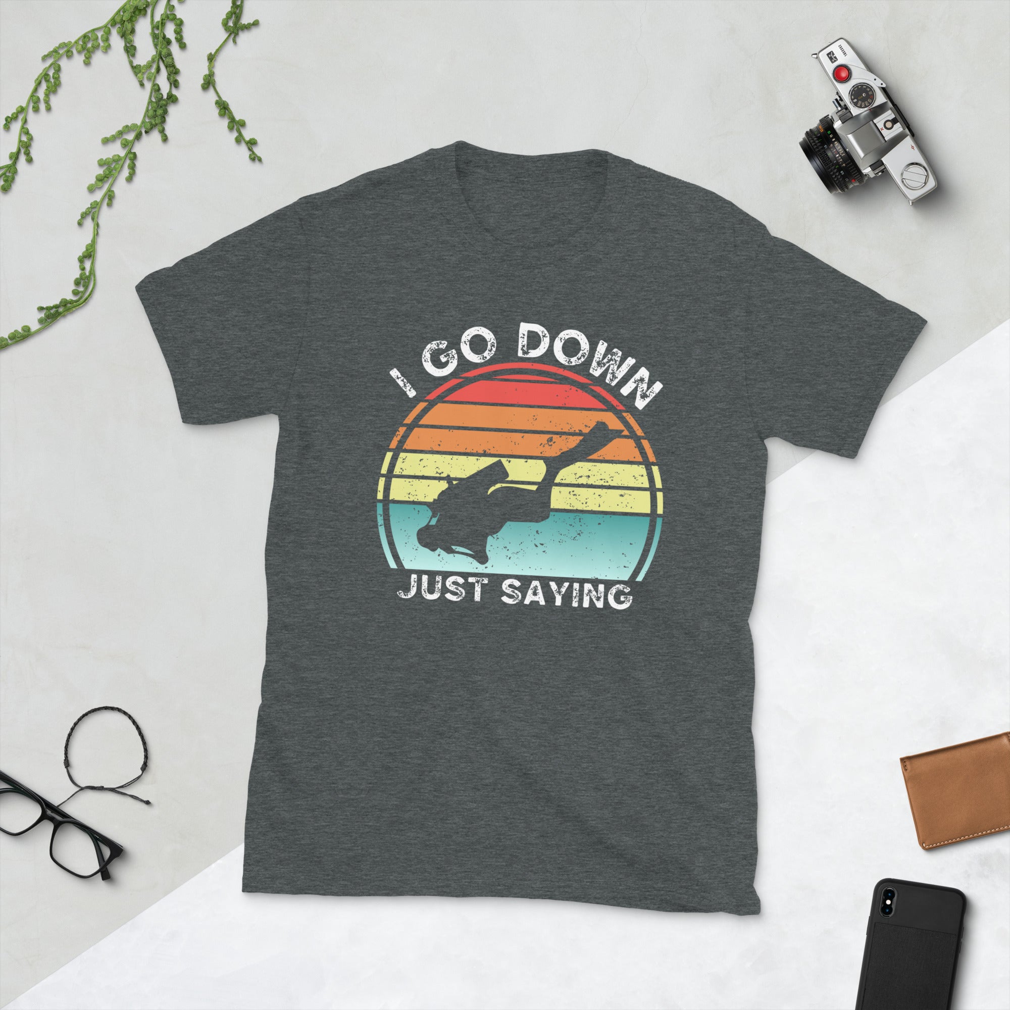 I Go Down Funny Scuba Diving Vintage Shirt, Freediving Tee, Funny Scuba Diver Tshirt, Gift for Diver, Deep Sea Diver, Retro Snorkeling Shirt