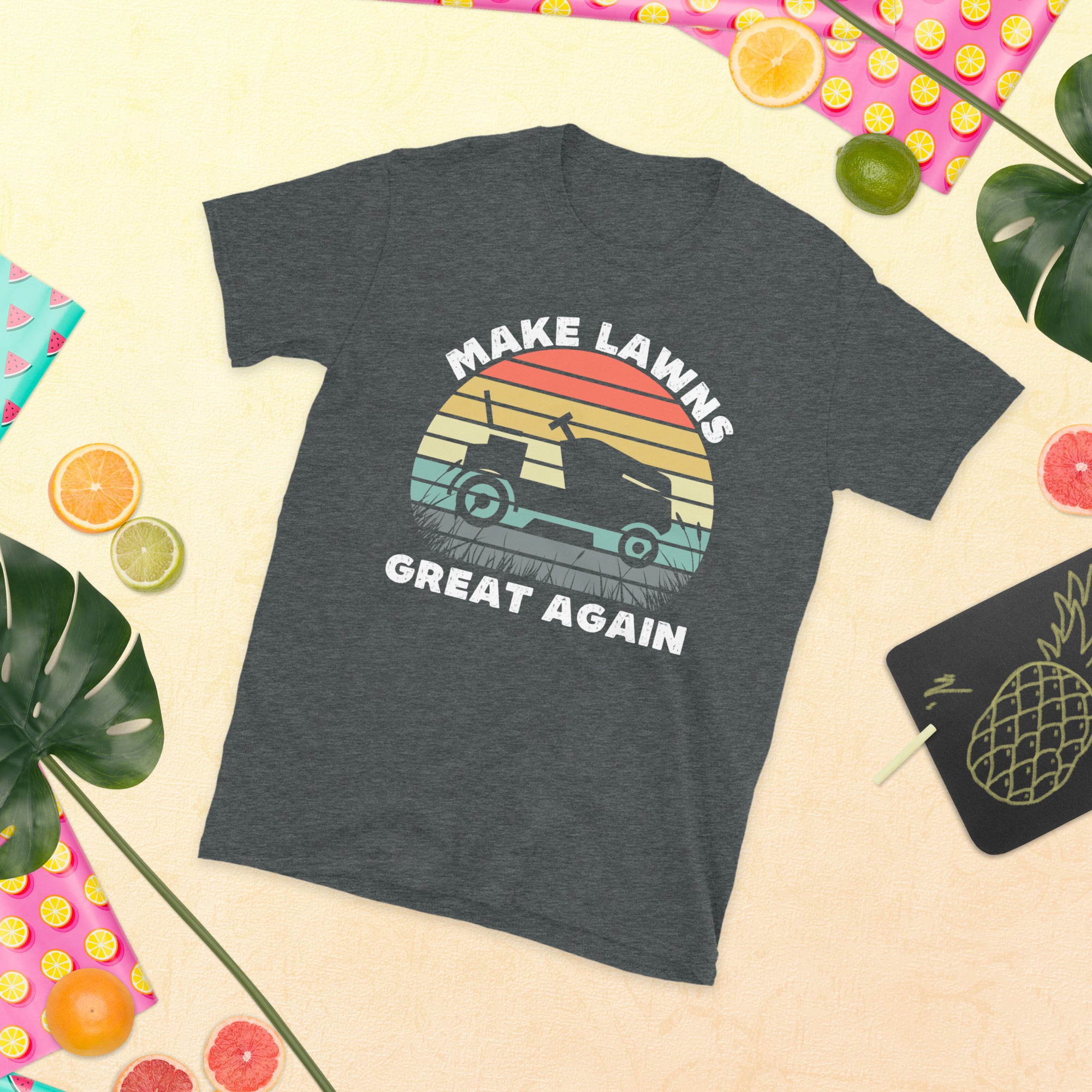 Make Lawns Great Again T-Shirt, Lustiges Gärtner-Geschenk für Papa, Rasenmäher, Vatertagsgeschenke, Vatertagsshirt, Lustiges Gärtner-T-Shirt, Mähshirt