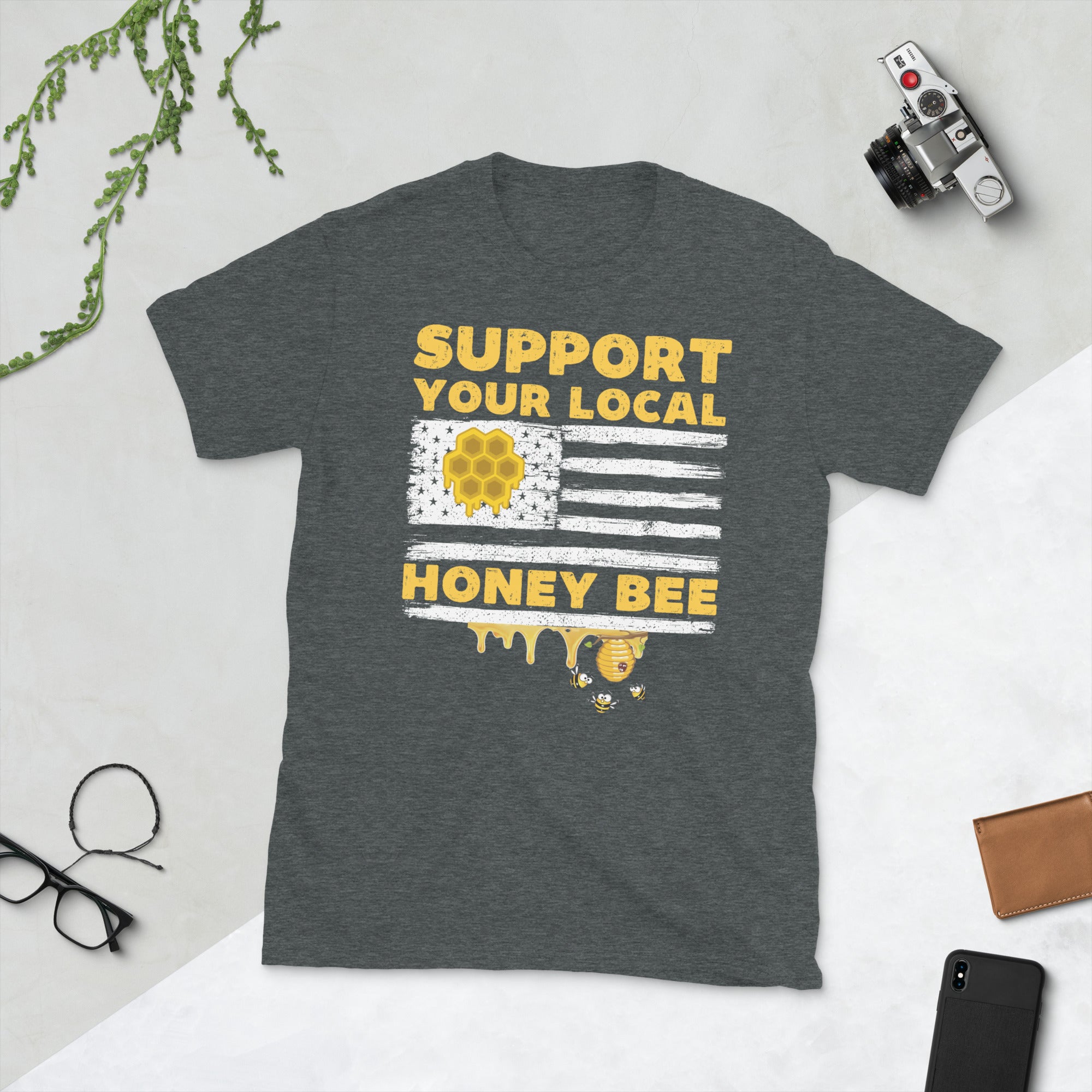 Camiseta Save the Bees, apoya a tu abeja local, camiseta de apicultura, regalo divertido de camisa de apicultor, camiseta de apicultor, camiseta de jardinero, amante de las abejas