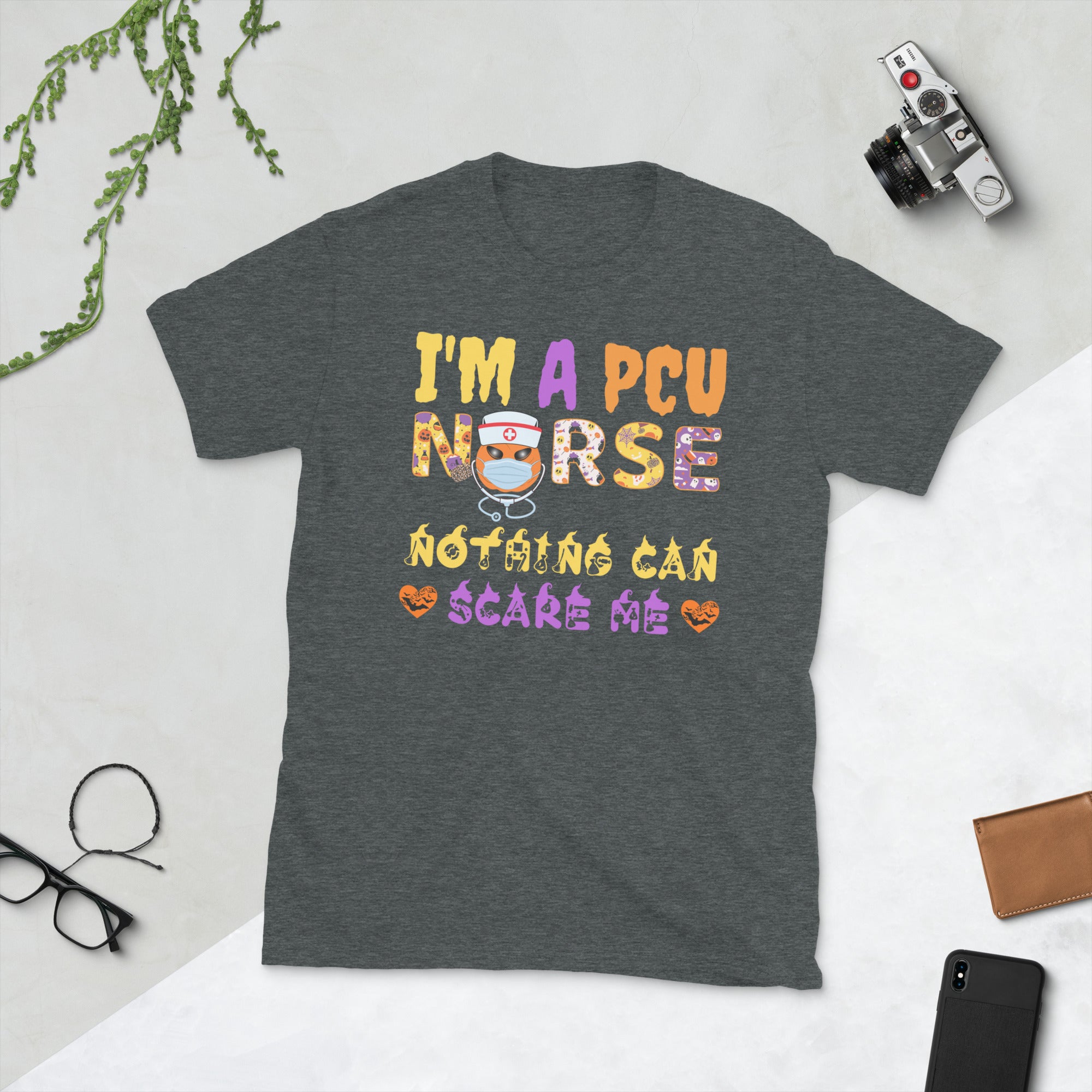 Camisa de enfermera de PCU, camisa divertida de enfermera de Halloween, camiseta de enfermera de unidad de cuidados progresivos, camisas espeluznantes de Halloween, lindos regalos de enfermera para Halloween