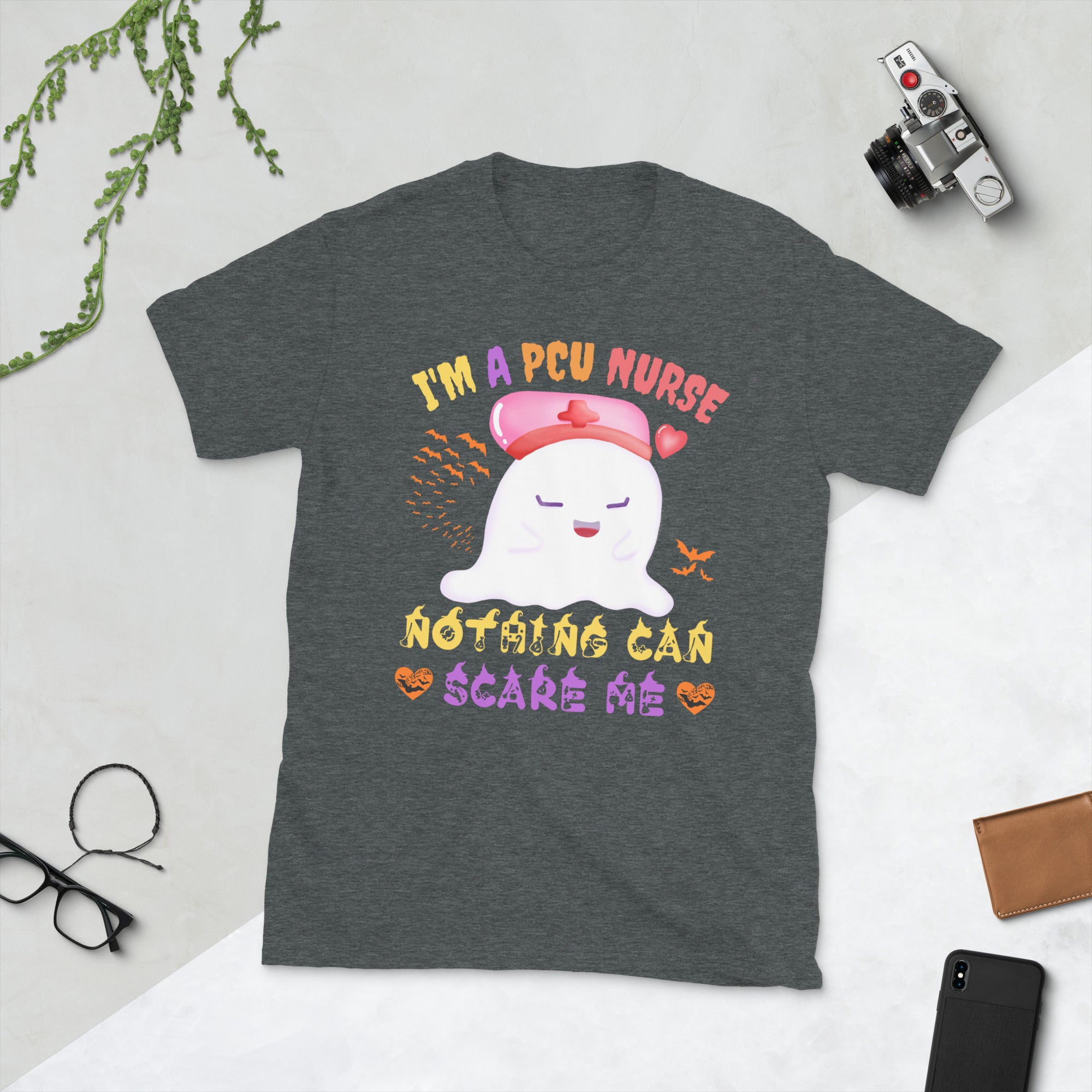 Camisa de enfermera de PCU, camisa divertida de enfermera de Halloween, camiseta de enfermera de unidad de cuidados progresivos, camisas espeluznantes de Halloween, lindos regalos de enfermera para Halloween