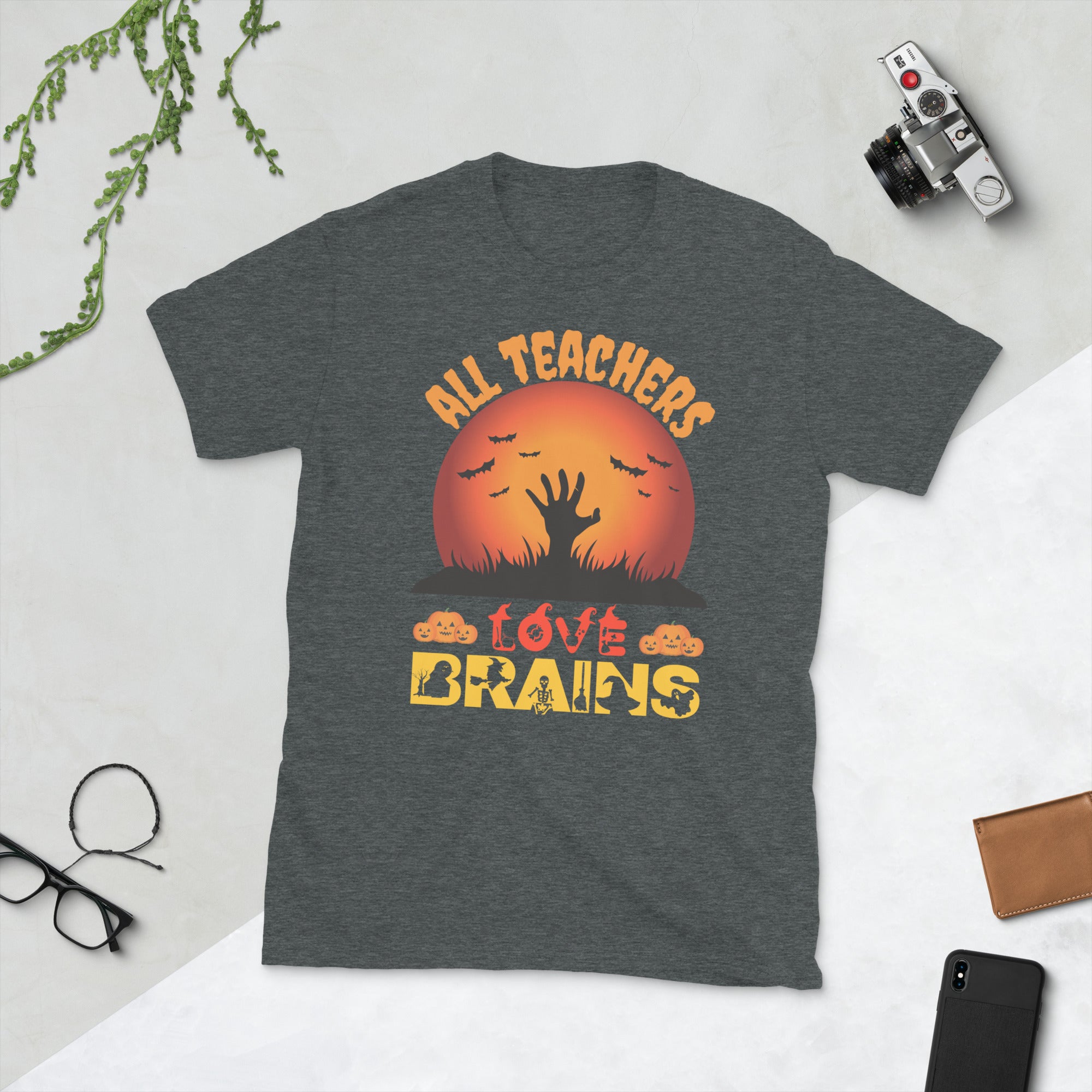 All Teachers Love Brains, Teacher Halloween Shirt, Funny Teacher Halloween Costume, Teacher Fall Gift, Spooky Teacher Tshirt, Halloween Gift - Madeinsea©