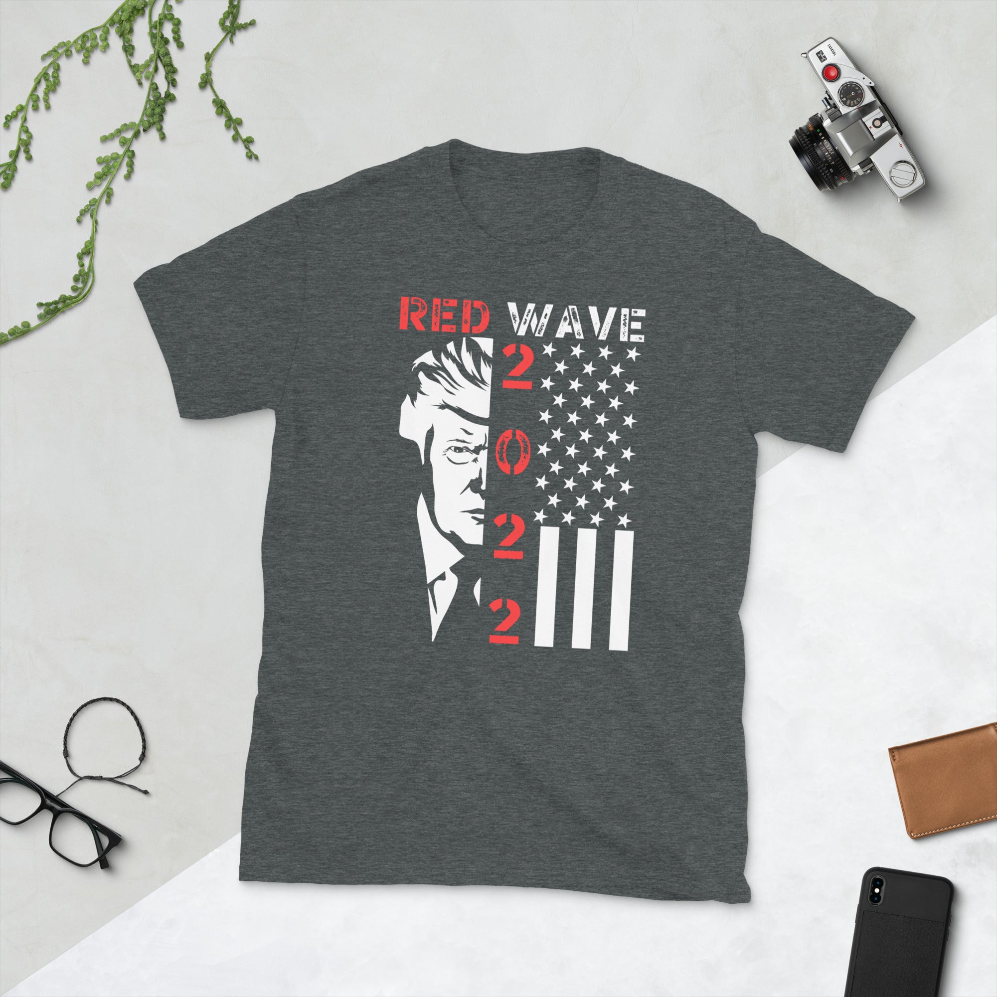 T-shirt Red Wave 2022, T-shirt Votez Red, T-shirt Trump 2022, Cadeaux républicains, T-shirt conservateur, T-shirts Donald Trump, Cadeaux de vêtements patriotiques