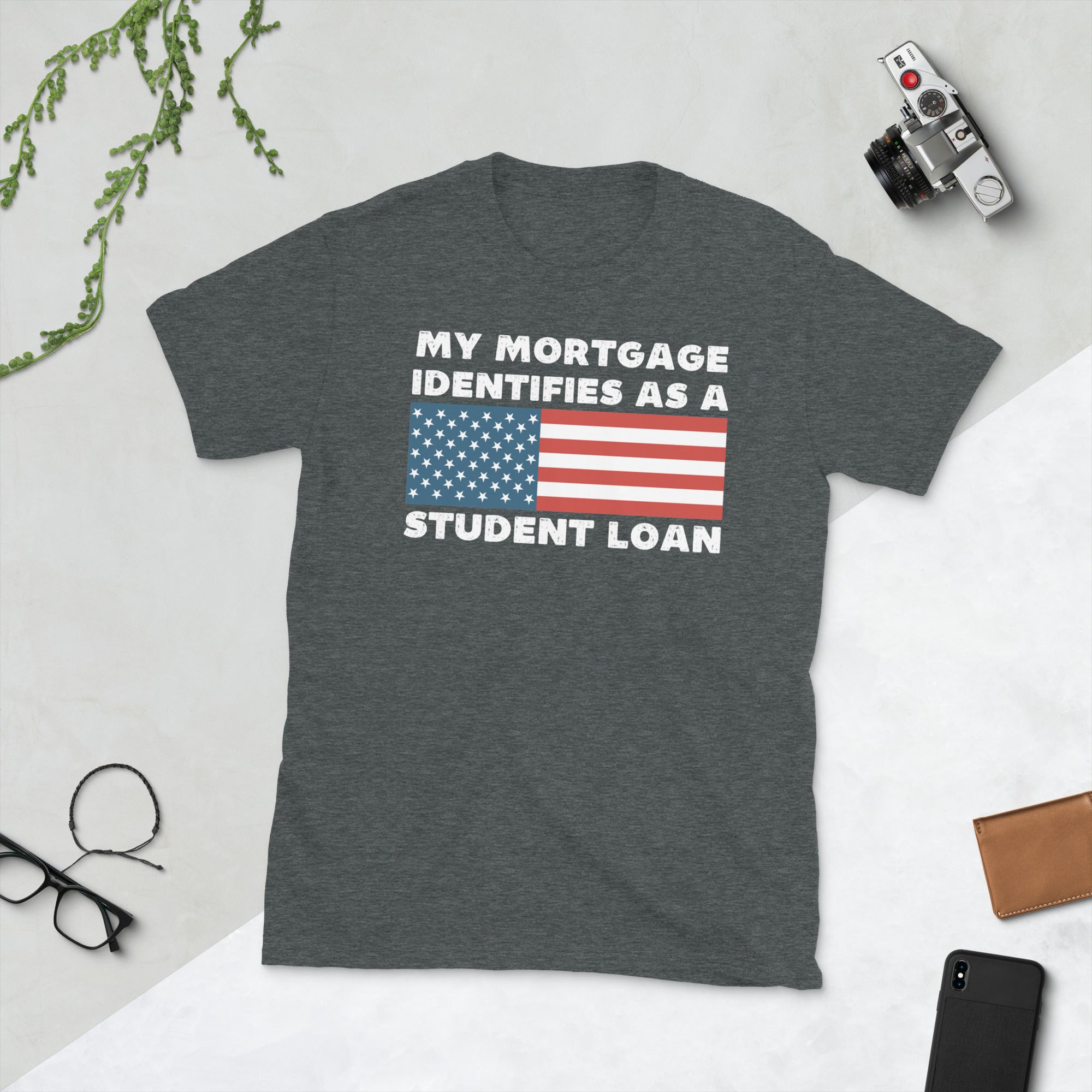 My Mortgage Identifies As A Student Loan Funny Shirt, Cancel Student Debt, American Flag Retro Shirt, FJB Shirt, College Students Debt Tee - Madeinsea©