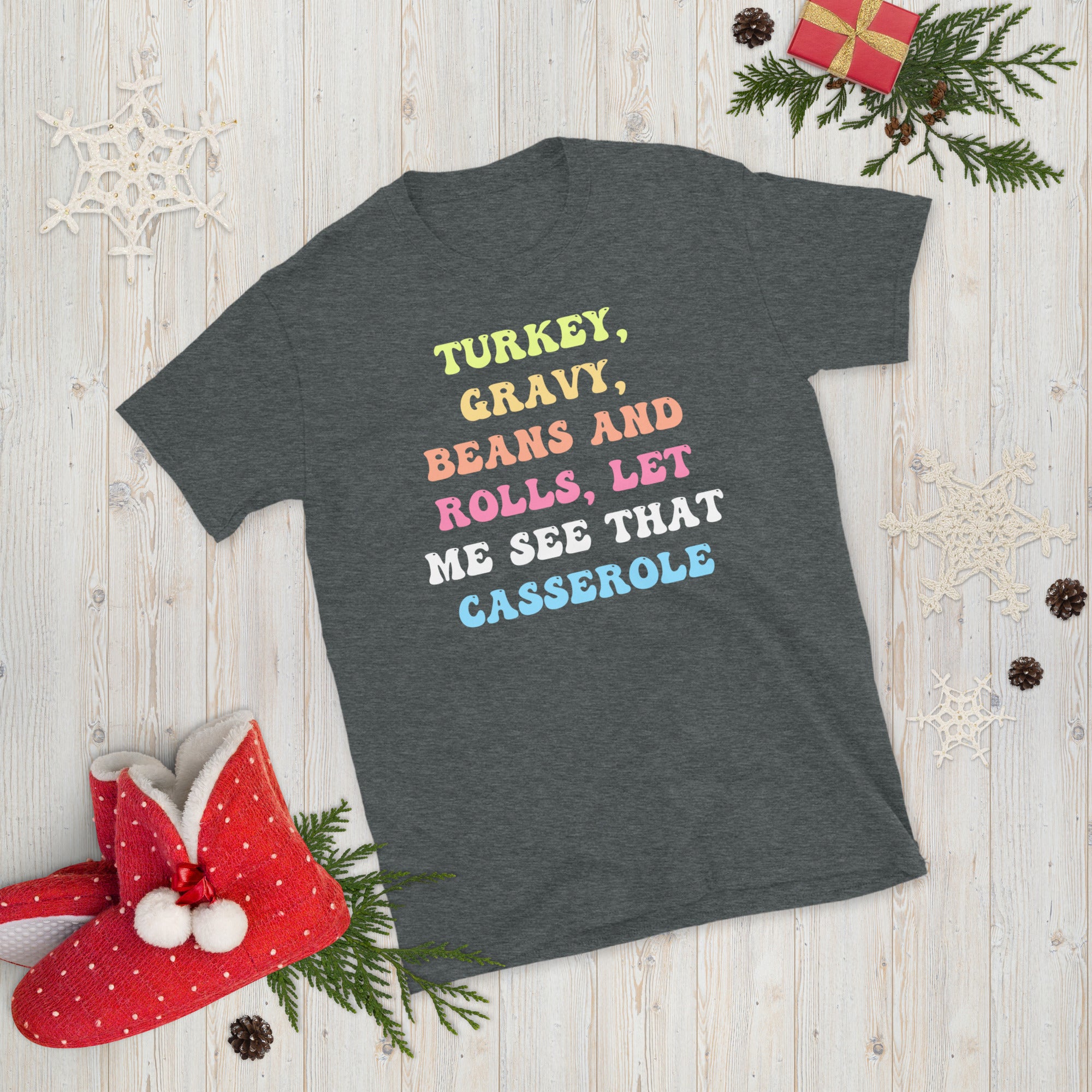 Turkey Gravy Beans And Rolls Let Me See That Casserole, Thanksgiving Funny Shirt, Turkey Lover Groovy TShirt, Family Thanksgiving Gift Tee - Madeinsea©