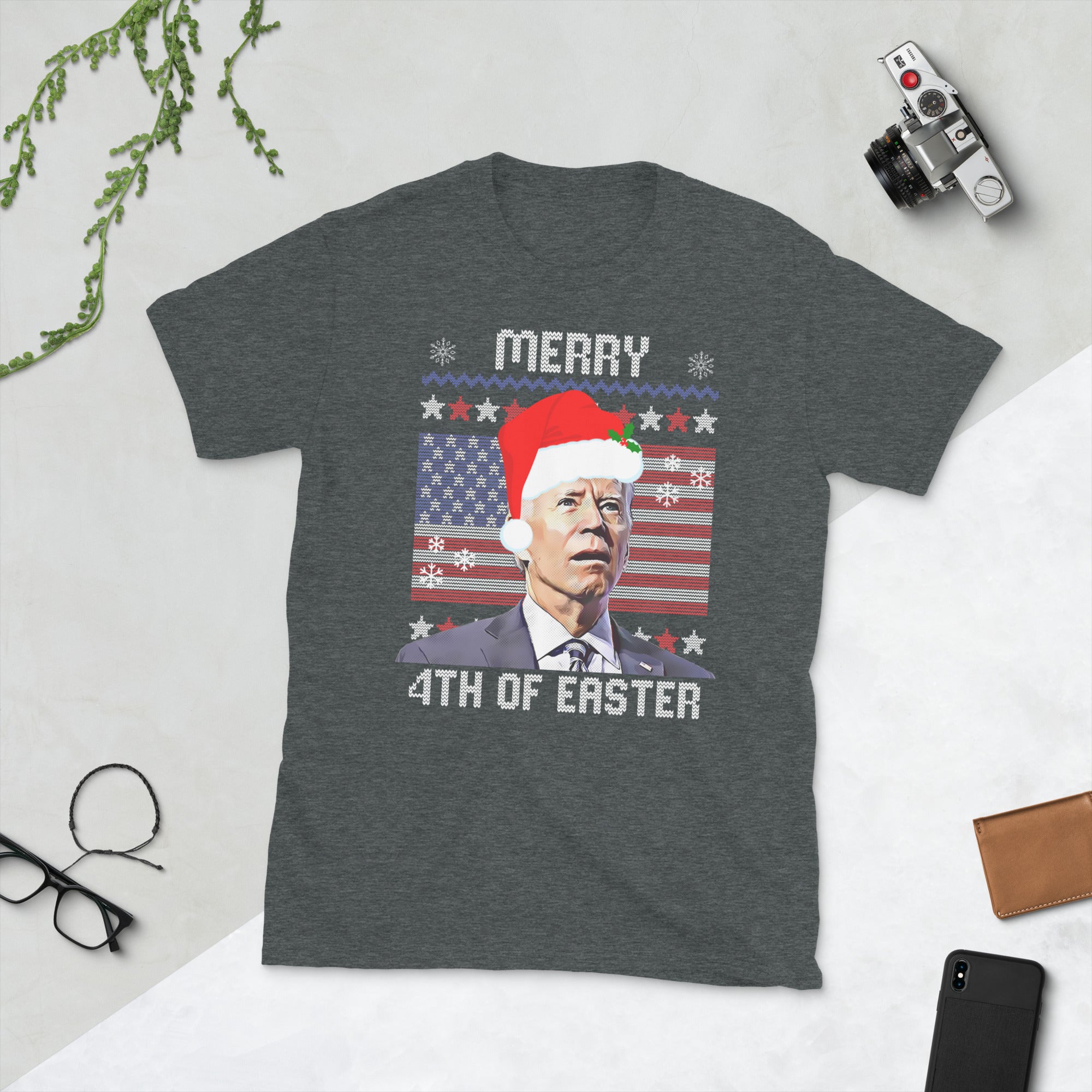 Merry 4th Of Easter Funny Xmas Joe Biden Confused, Anti Joe Biden Christmas Shirt, Funny Biden Xmas Tshirt, FJB Shirts Shirt - Madeinsea©