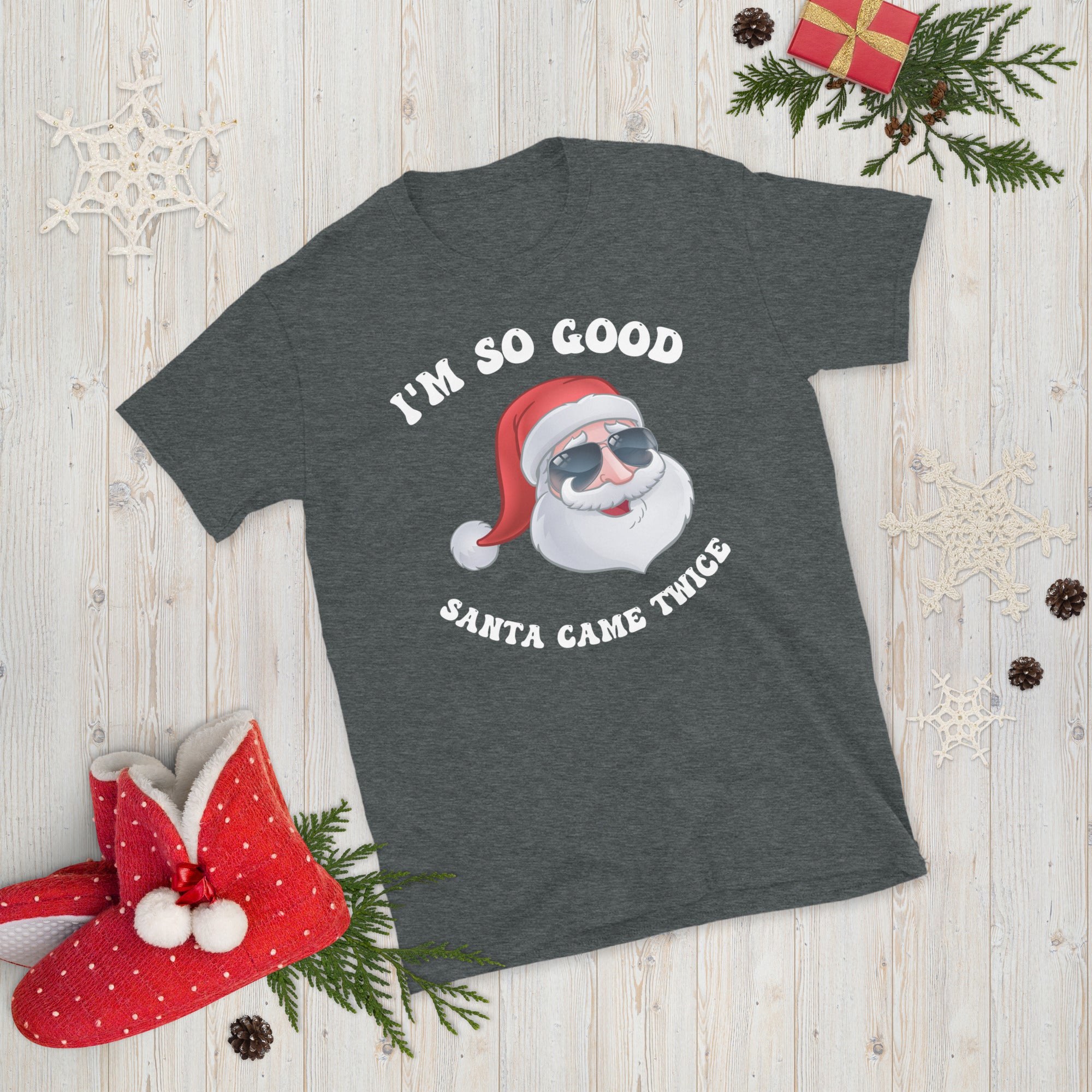 Naughty Couple Christmas Shirts, I&#39;m So Good Santa Came Twice Shirt, Couples Ugly Christmas Tees, Funny Christmas Gifts, Xmas Adult Humour - Madeinsea©