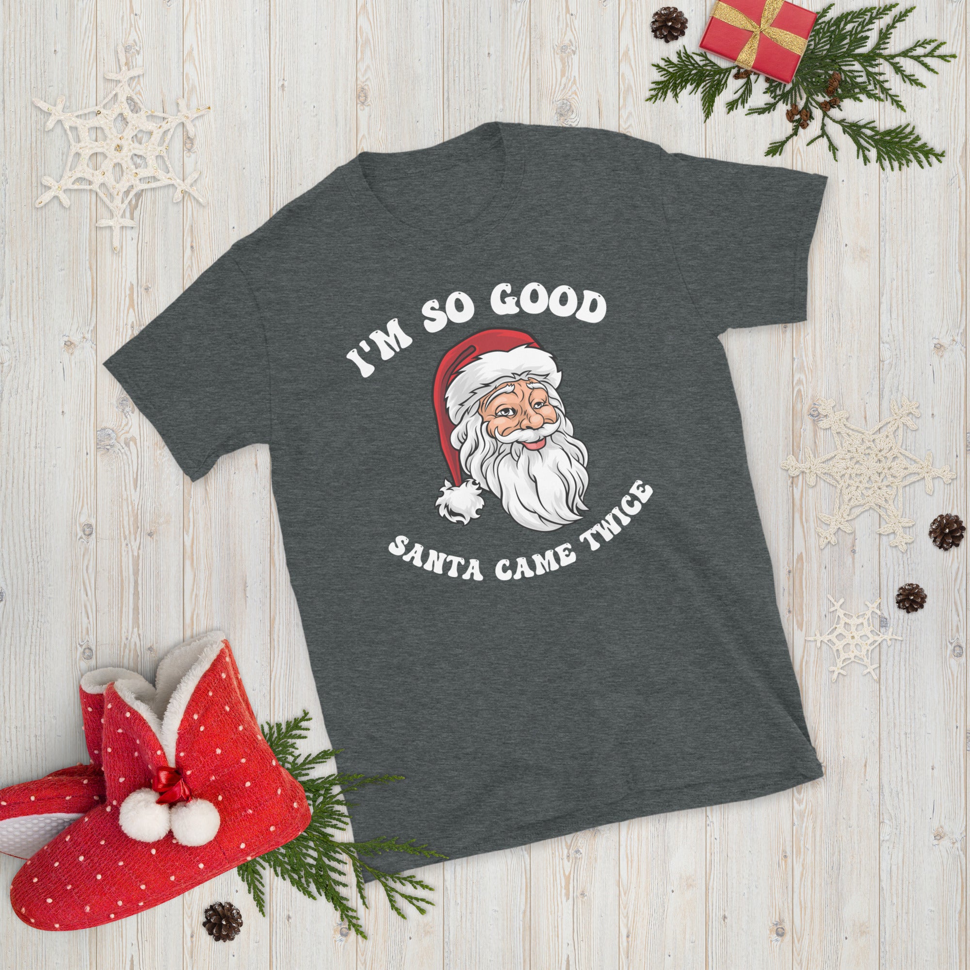 Naughty Couple Christmas Shirts, I&#39;m So Good Santa Came Twice Shirt, Couples Ugly Christmas Tees, Funny Christmas Gifts, Xmas Adult Humour - Madeinsea©