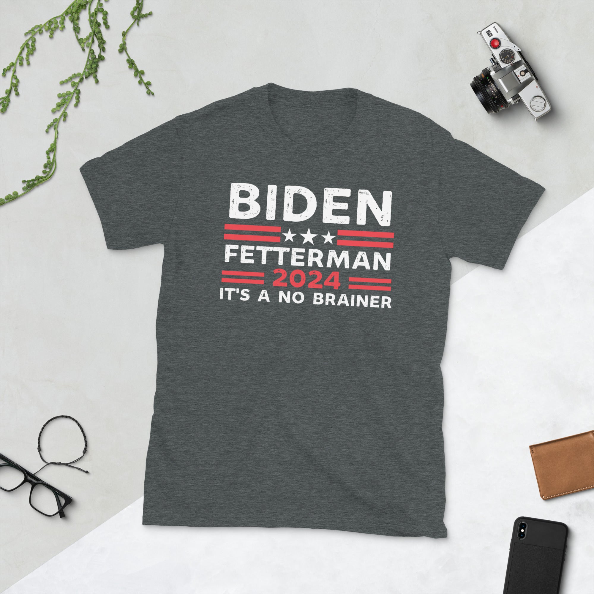 Biden Fetterman 2024 It&#39;s A No Brainer, Anti Biden Gifts, Republican Shirt, Conservative Shirt, FJB Tshirt, Joe Biden Tee, Patriotic Shirt - Madeinsea©