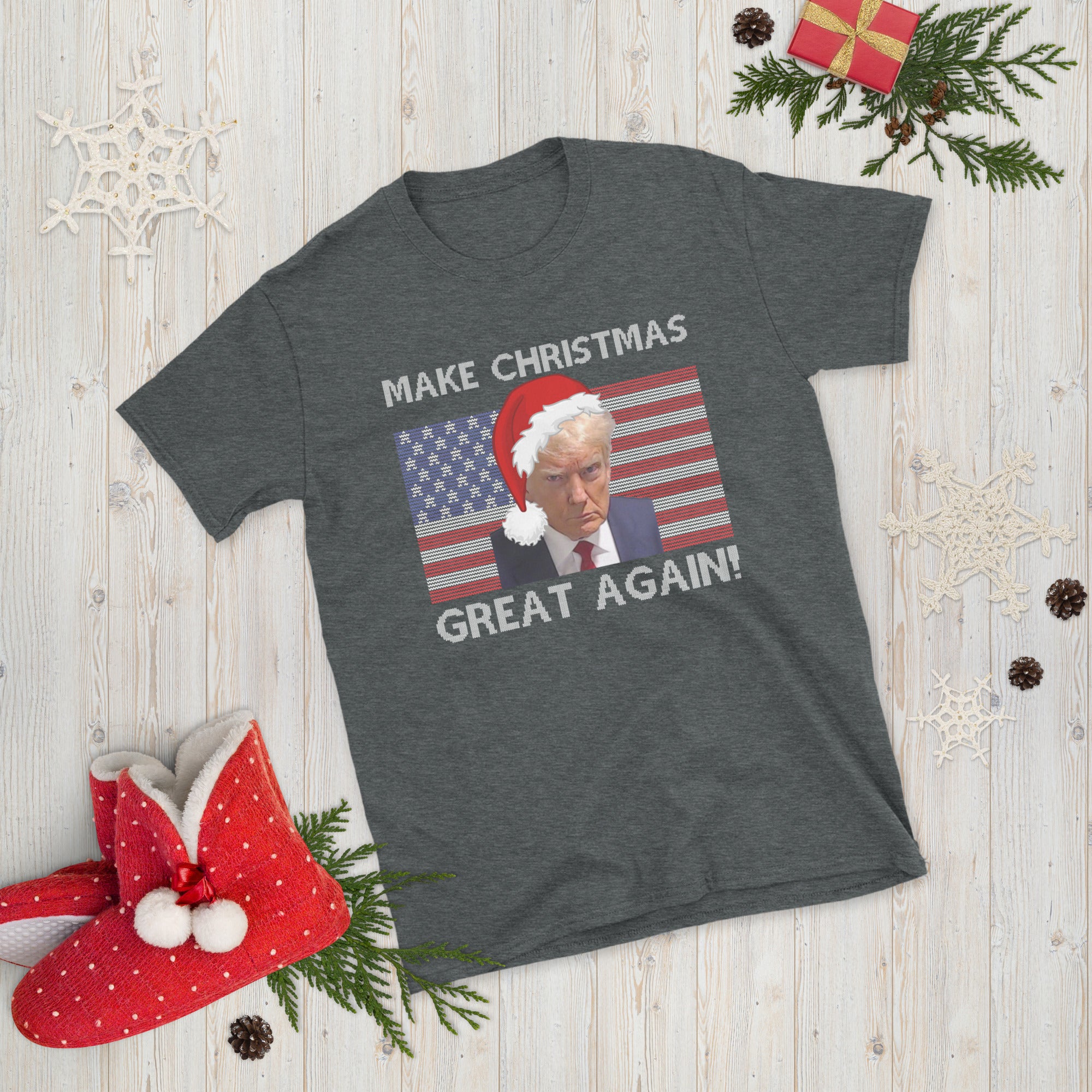 Make Christmas Great Again, Funny Donald Trump Santa Xmas Ugly Christmas Shirt, Trumpmugshot Shirt, Republican Dad Gifts, Xmas Trump Tee - Madeinsea©