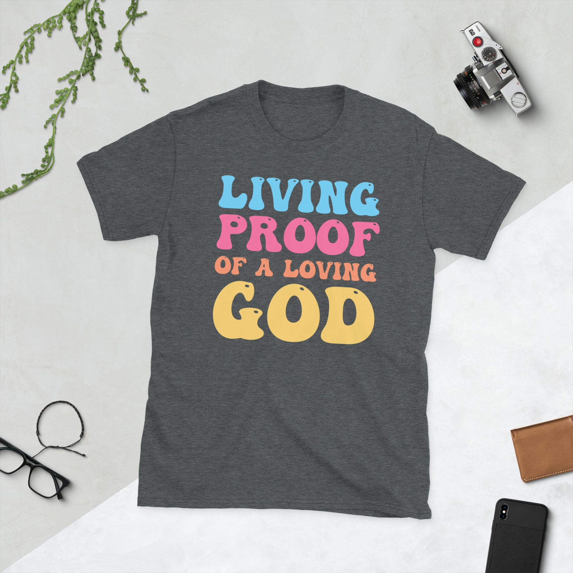 Living Proof Of A Loving God, Aesthetic Christian Shirt, Women&#39;s Religious TShirt, Bible Verse Shirts, Faith Tshirt, Christian Gifts For Him - Madeinsea©