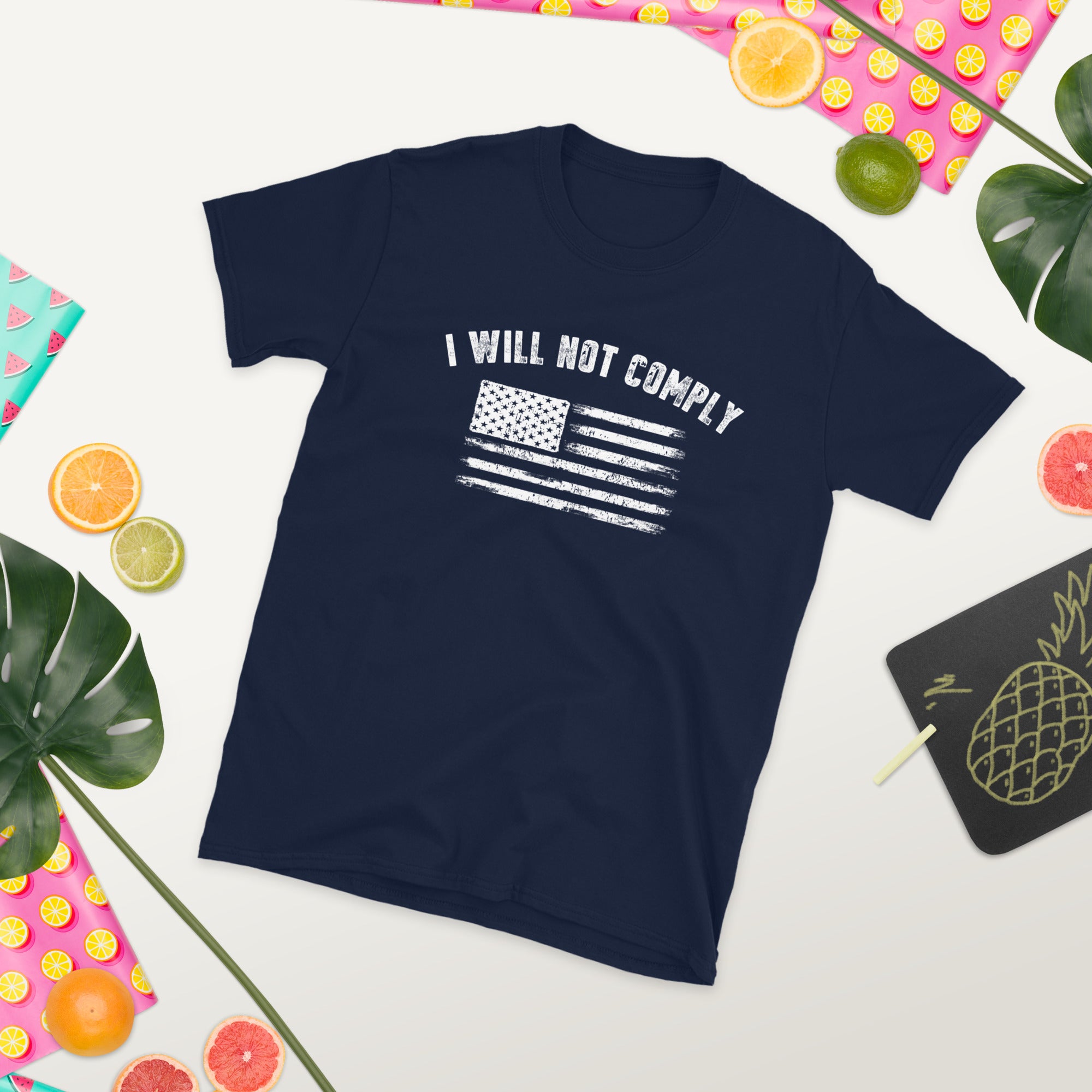 I Will Not Comply Shirt, Medical Freedom, Patriotic TShirt, Republican Shirt, Patriotic Gifts, USA American Flag, Protest Freedom Tee - Madeinsea©