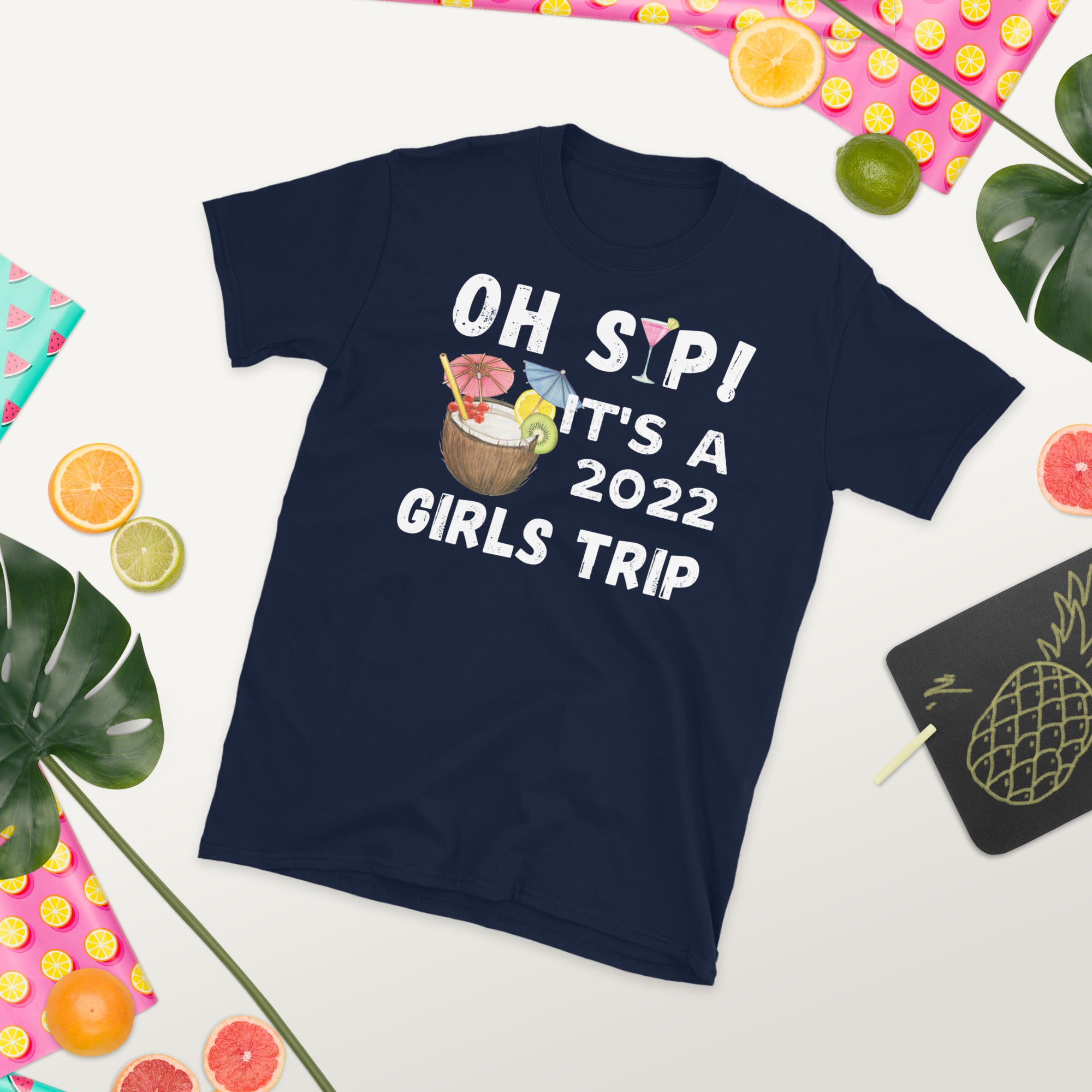 Oh Sip Es una camisa de viaje para niñas, camisas de viaje a juego para niñas 2022, camisa de crucero, camiseta grupal de vacaciones 2022, camiseta divertida de viaje de fin de semana para niñas 2022